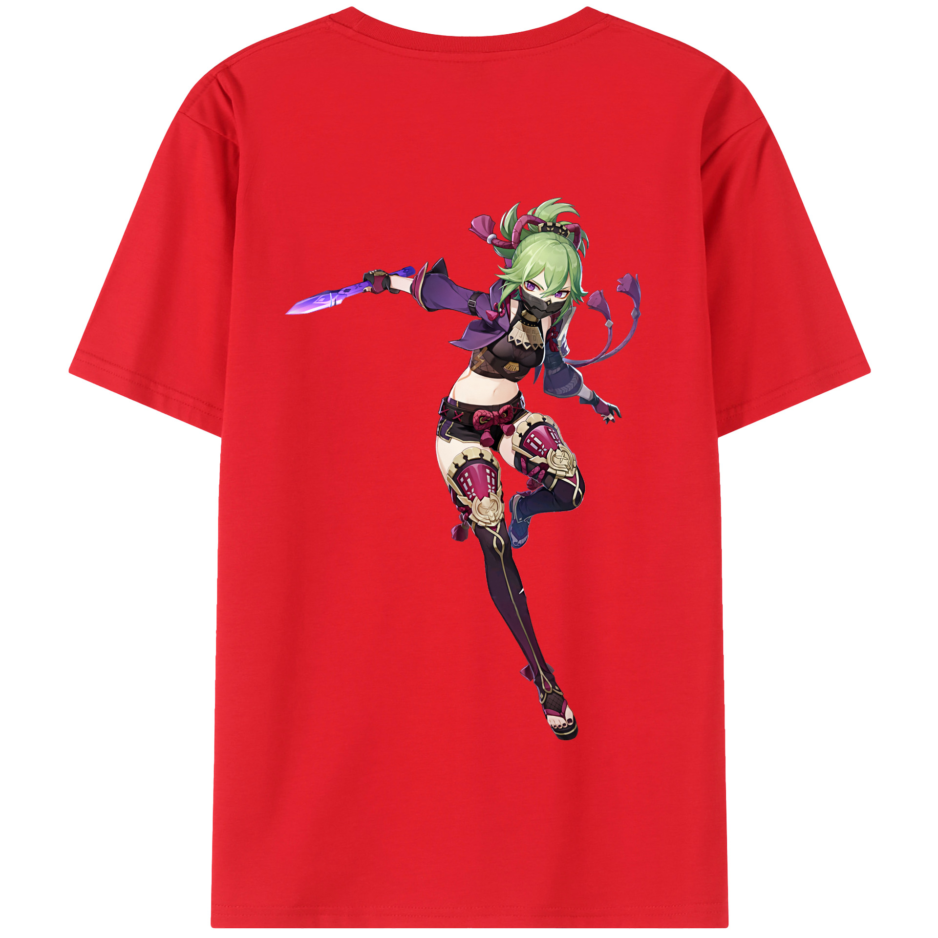 げんし神  久岐忍 くき しのぶ genshin Kuki Shinobu 綿100％半袖Tシャツ（背面プリント）