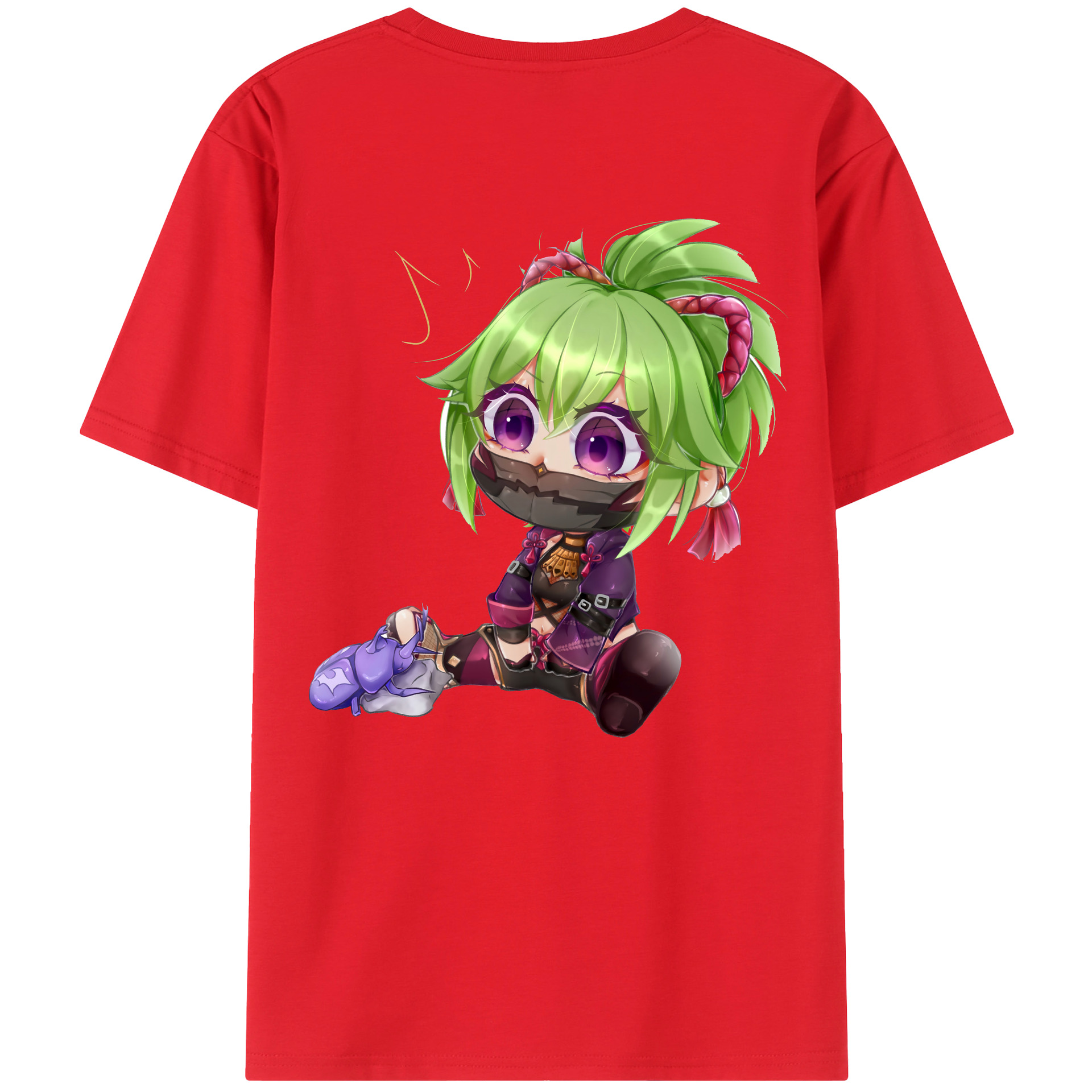 げんし神  久岐忍 くき しのぶ genshin Kuki Shinobu 綿100％半袖Tシャツ（背面プリント）