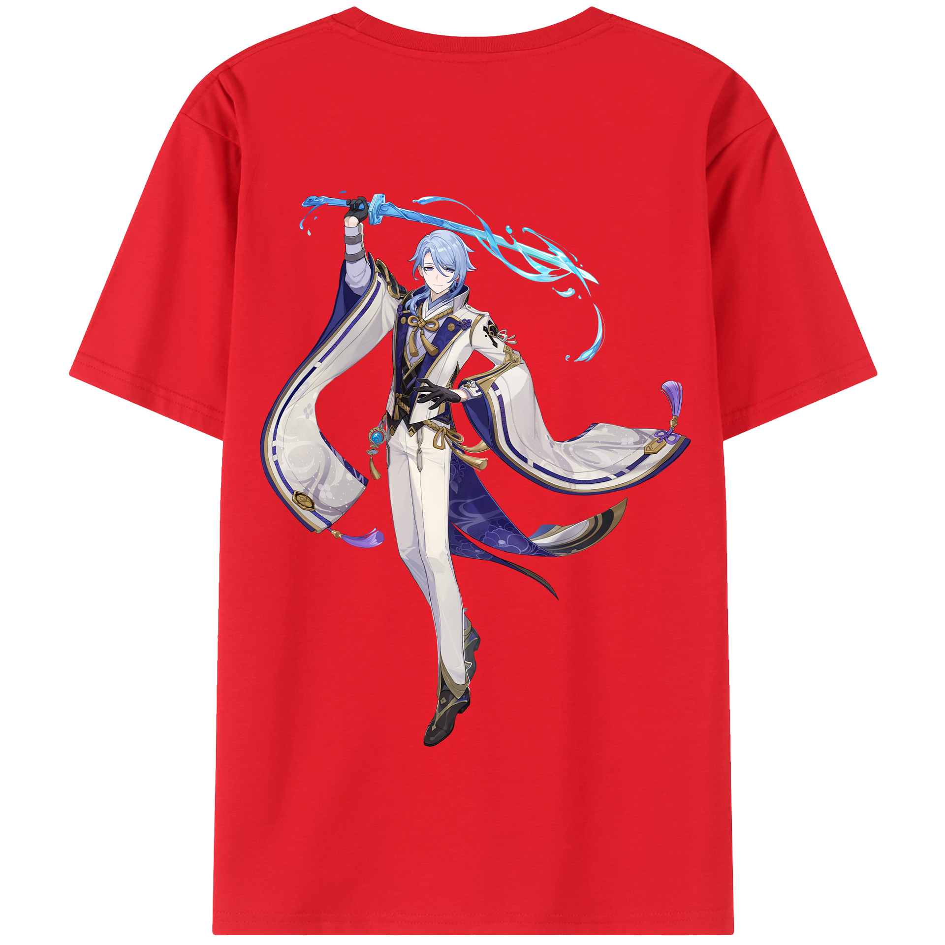 げんし神 神里綾人 かみさとあやと genshin Kamisato Ayato 綿100％半袖Tシャツ（背面プリント）