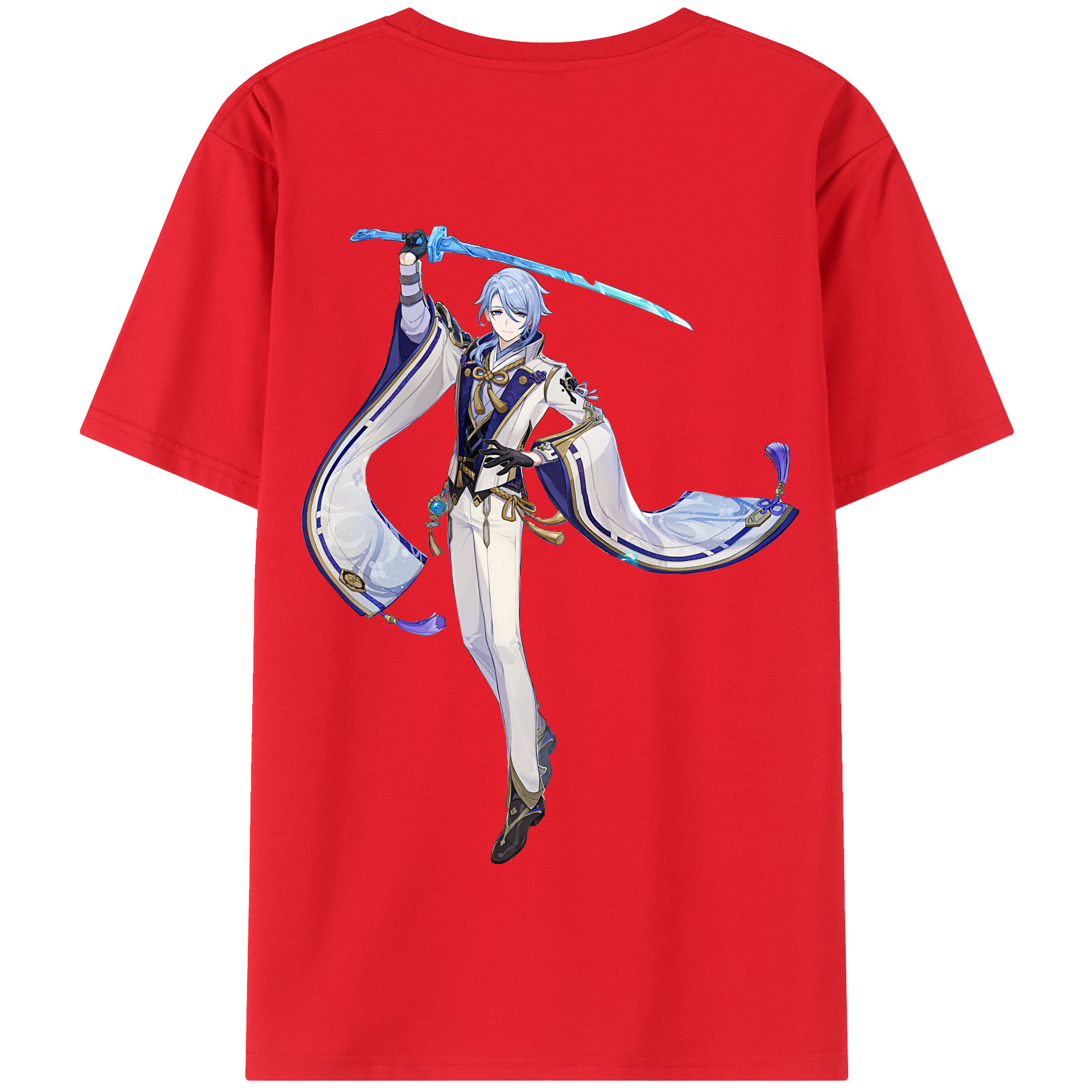 げんし神 神里綾人 かみさとあやと genshin Kamisato Ayato 綿100％半袖Tシャツ（背面プリント）