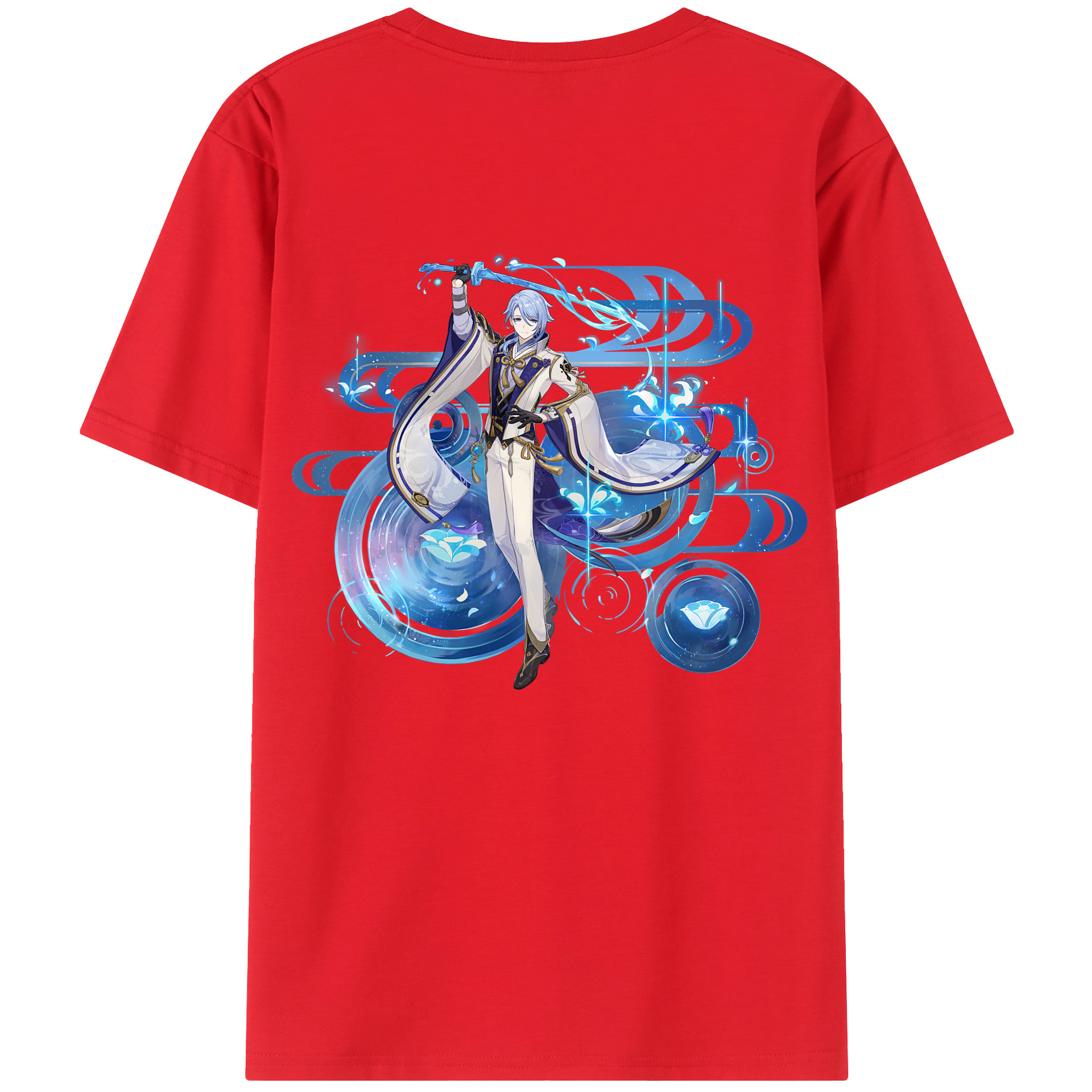 げんし神 神里綾人 かみさとあやと genshin Kamisato Ayato 綿100％半袖Tシャツ（背面プリント）