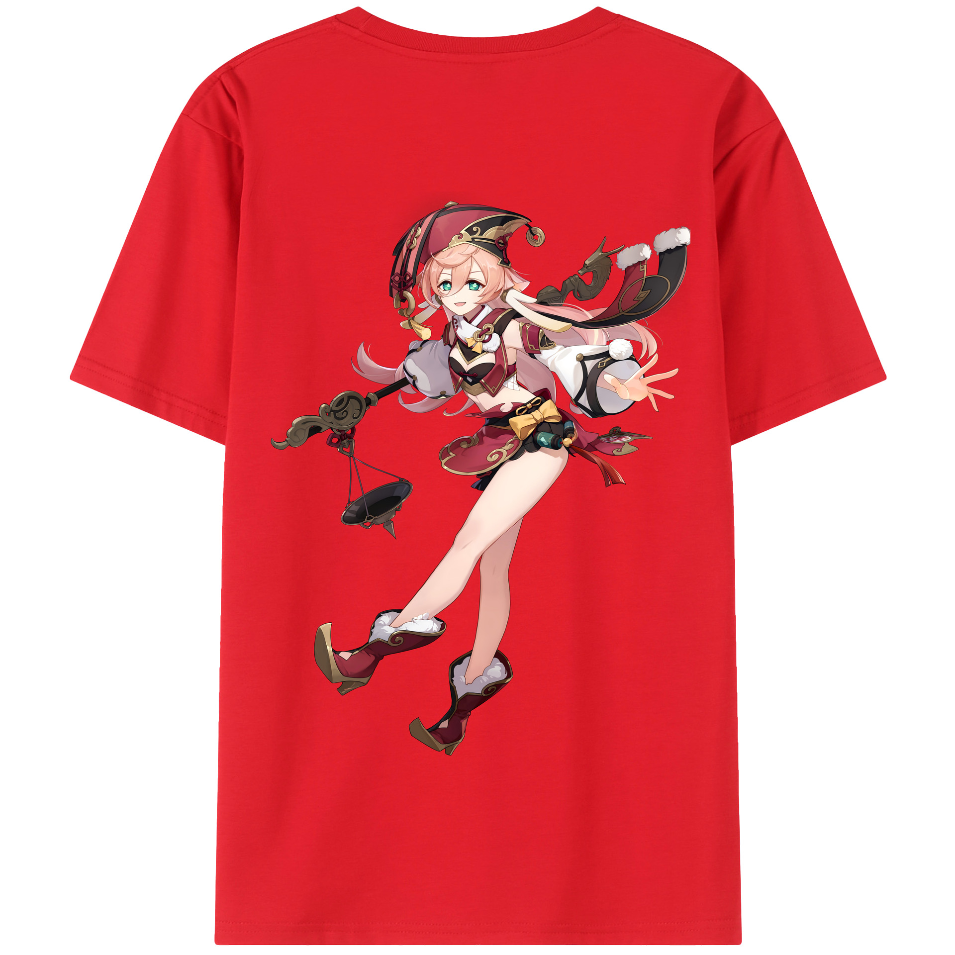 げんし神 ヤンフェイ genshin Yanfei 綿100％半袖Tシャツ（背面プリント）