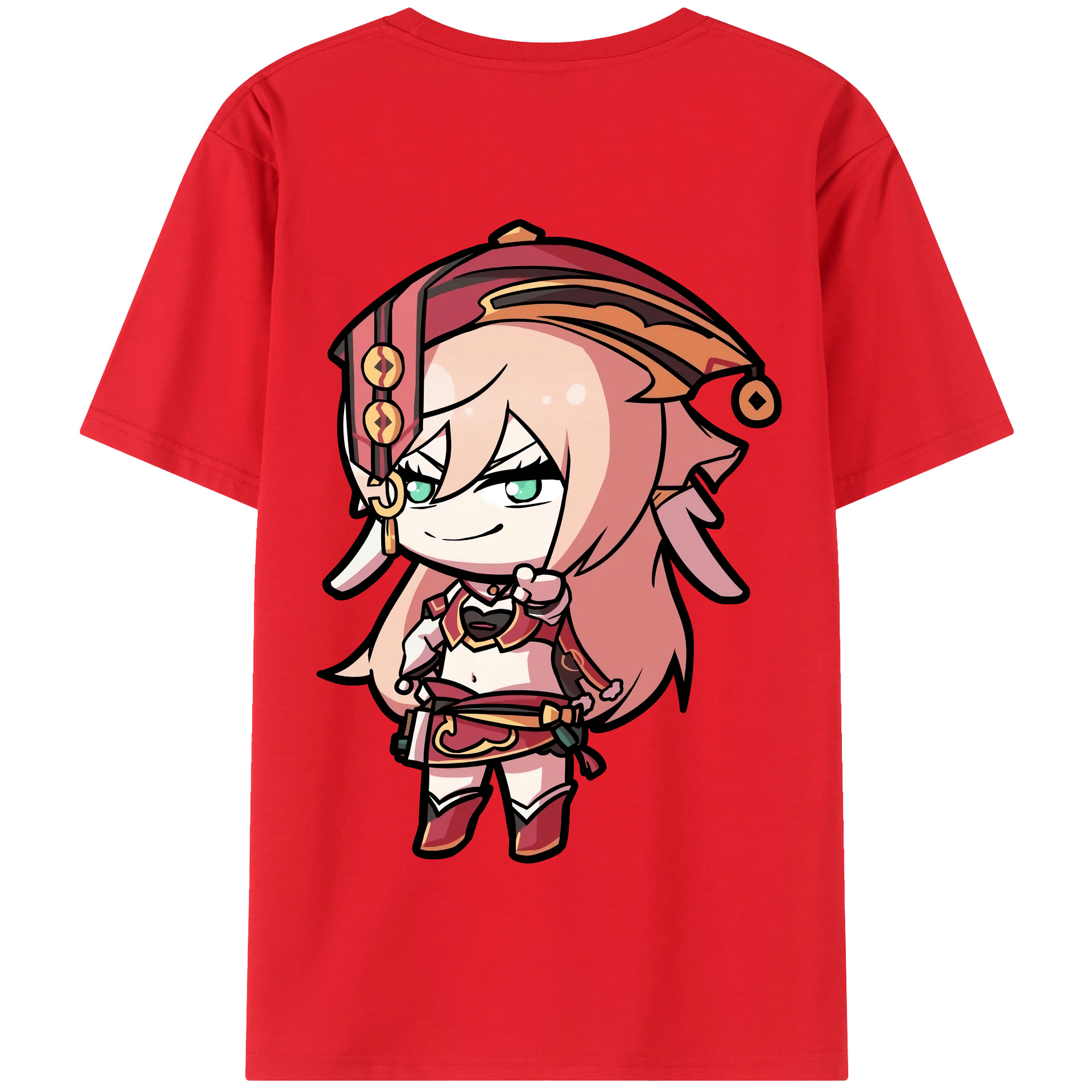 げんし神 ヤンフェイ genshin Yanfei 綿100％半袖Tシャツ（背面プリント）
