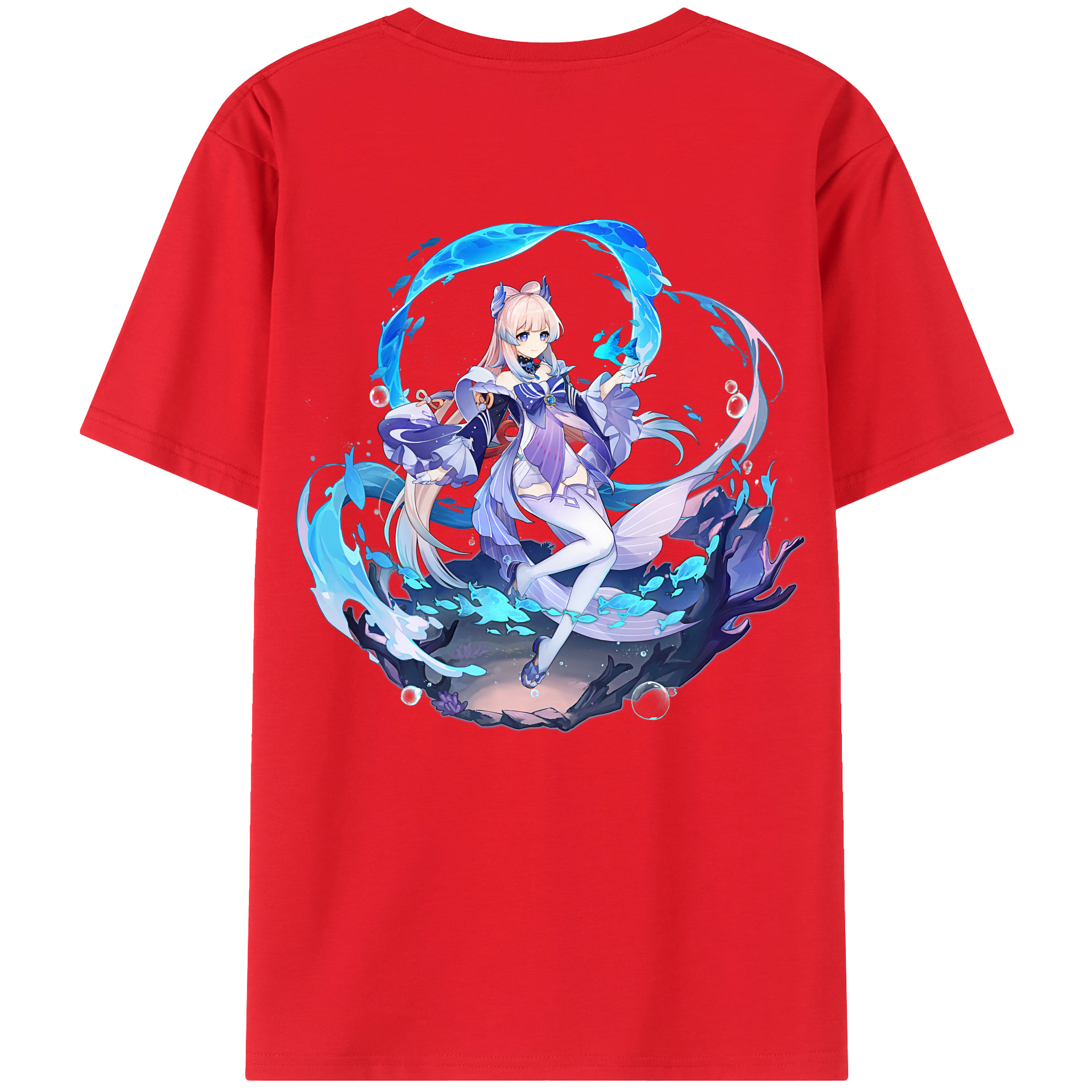 げんし神 珊瑚宮心海 サンゴノミヤ・ココミ genshin Sangonomiya Kokomi 綿100％半袖Tシャツ（背面プリント）