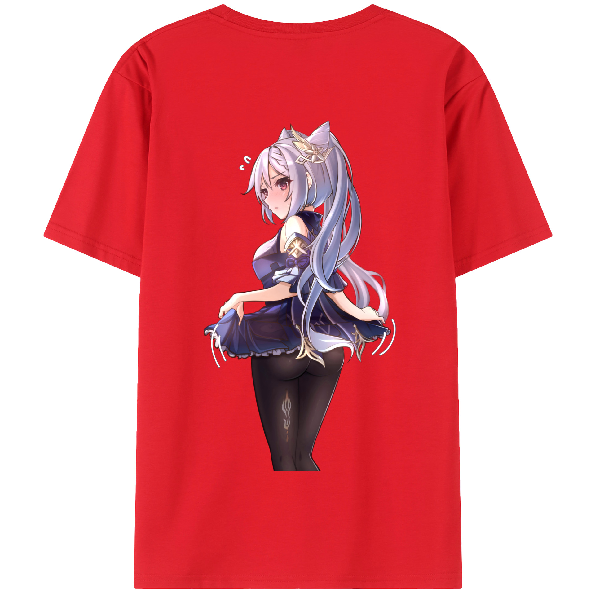 げんし神 刻晴 こくせい genshin Kokusei 綿100％半袖Tシャツ（背面プリント）