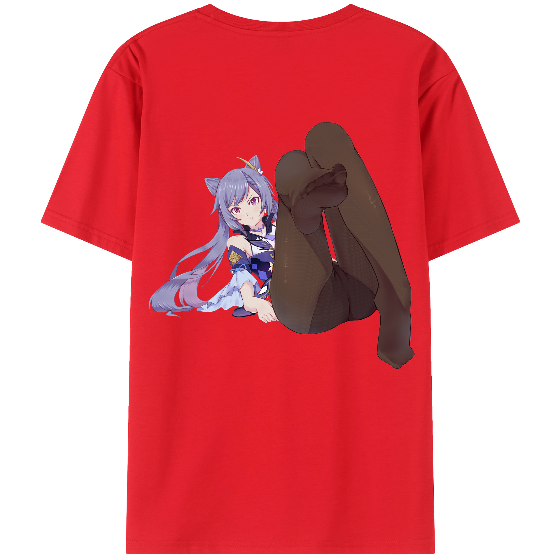 げんし神 刻晴 こくせい genshin Kokusei 綿100％半袖Tシャツ（背面プリント）