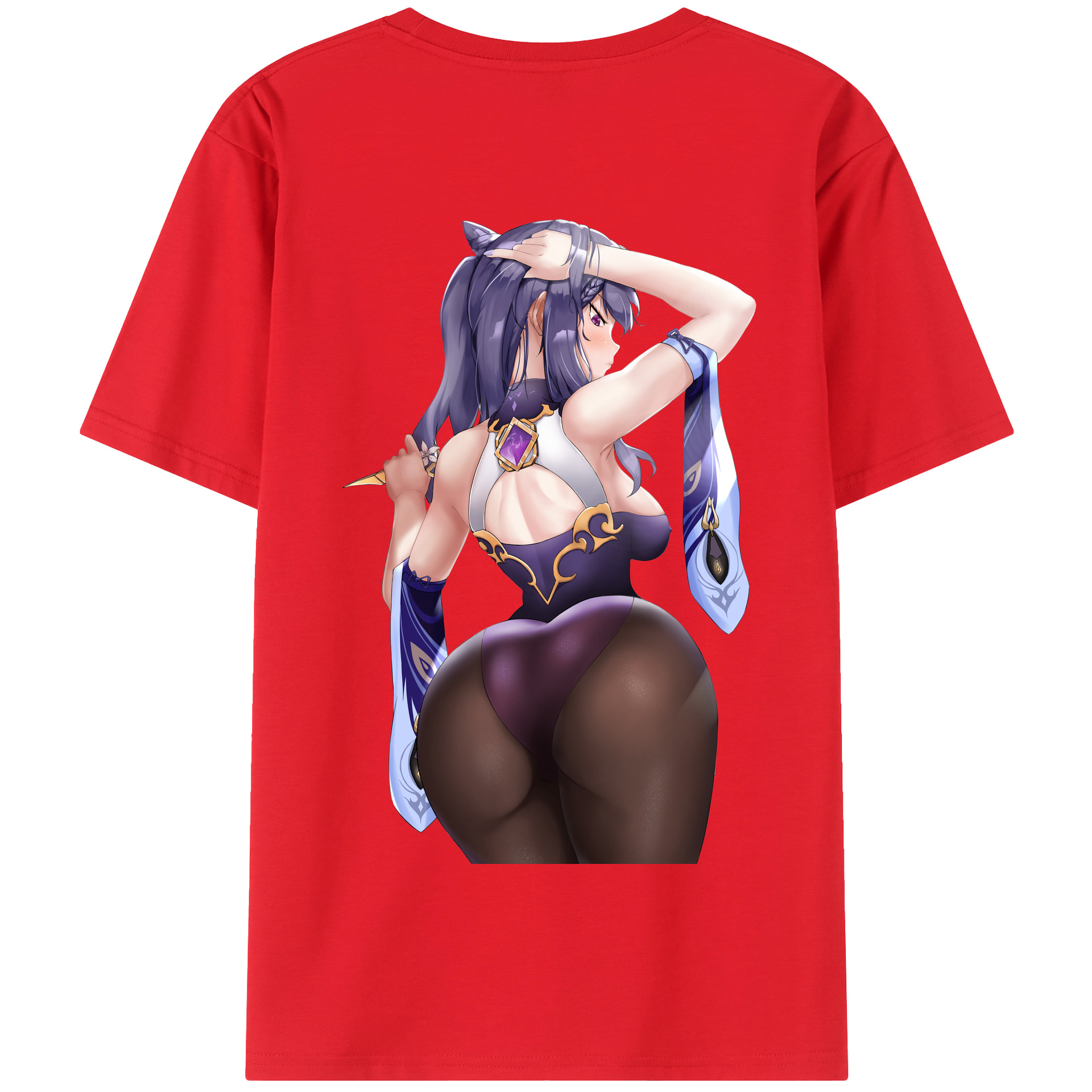 げんし神 刻晴 こくせい genshin Kokusei 綿100％半袖Tシャツ（背面プリント）