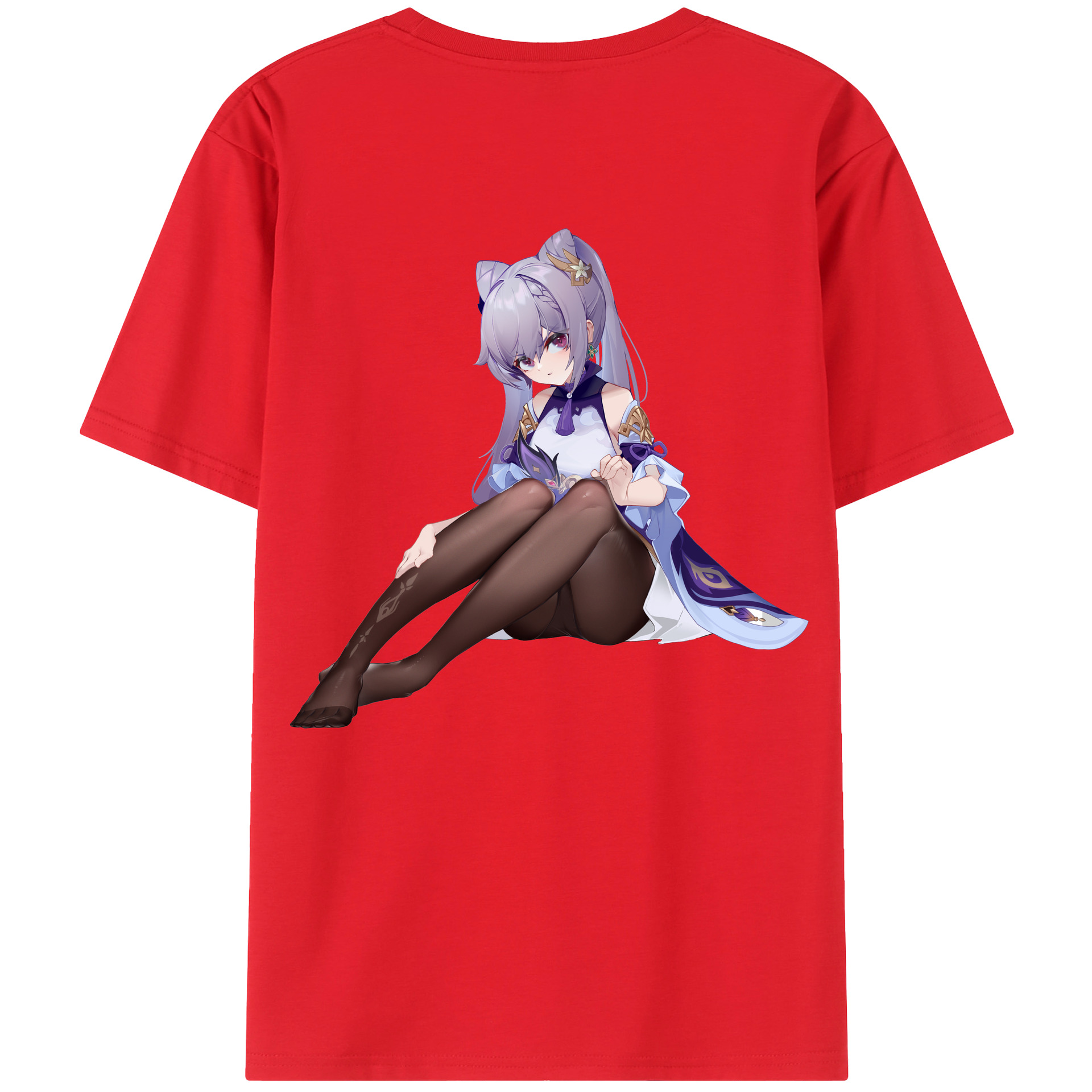 げんし神 刻晴 こくせい genshin Kokusei 綿100％半袖Tシャツ（背面プリント）