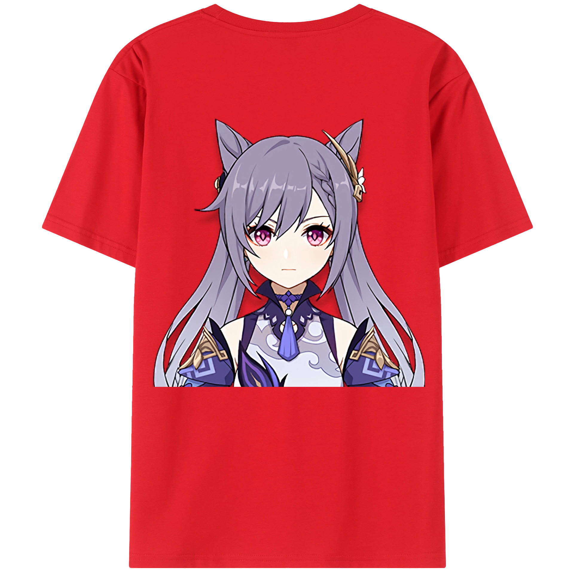 げんし神 刻晴 こくせい genshin Kokusei 綿100％半袖Tシャツ（背面プリント）