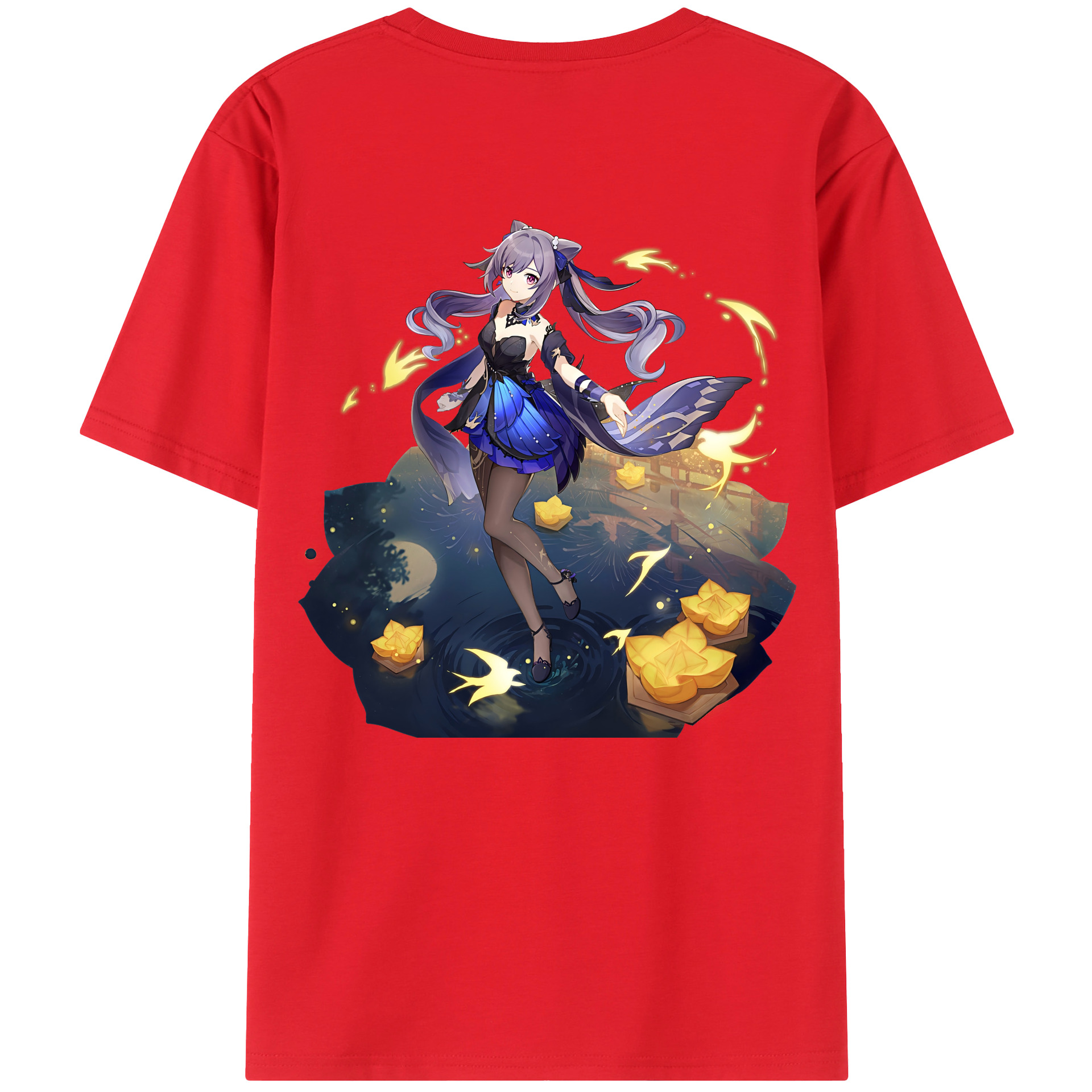 げんし神 刻晴 こくせい genshin Kokusei 綿100％半袖Tシャツ（背面プリント）