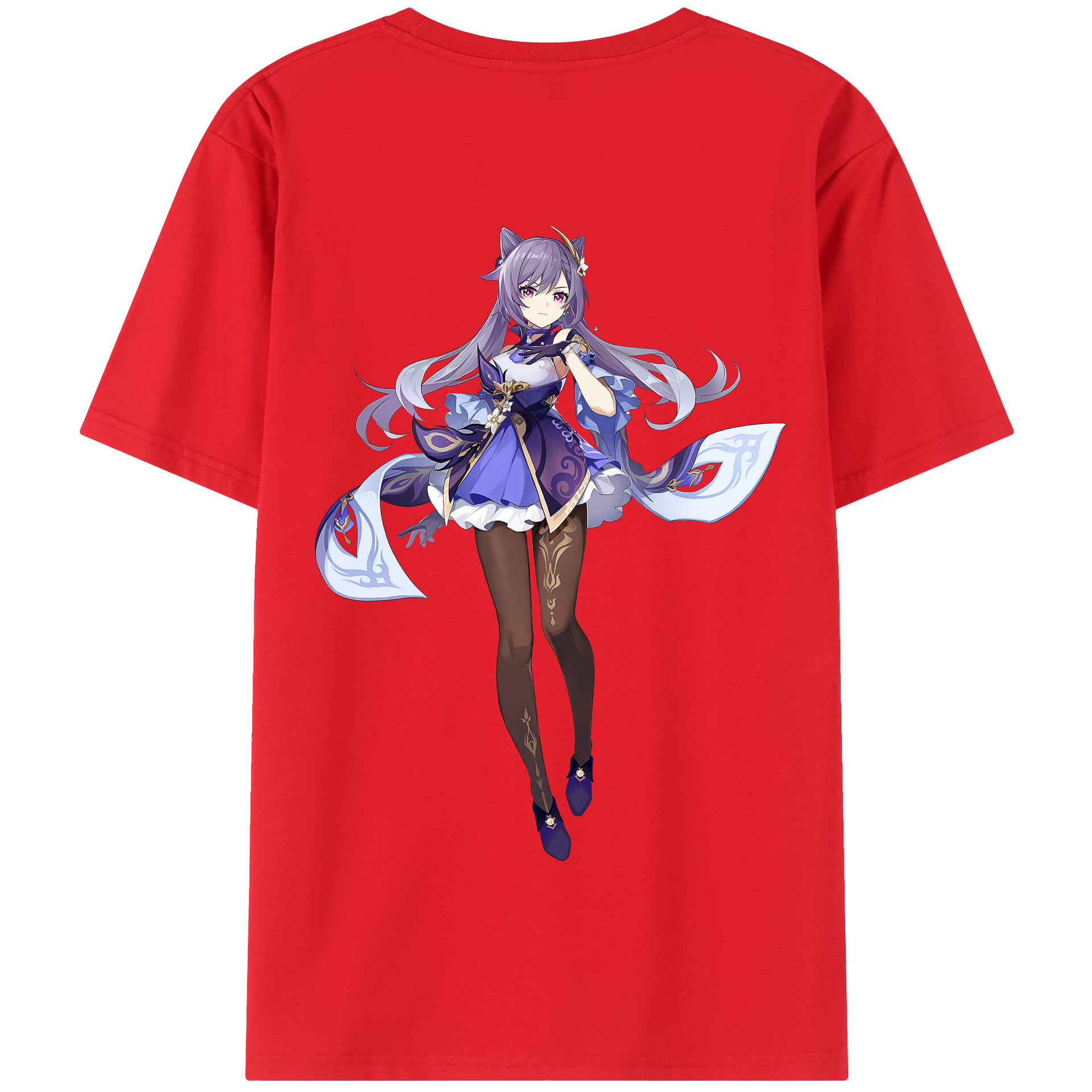げんし神 刻晴 こくせい genshin Kokusei 綿100％半袖Tシャツ（背面プリント）