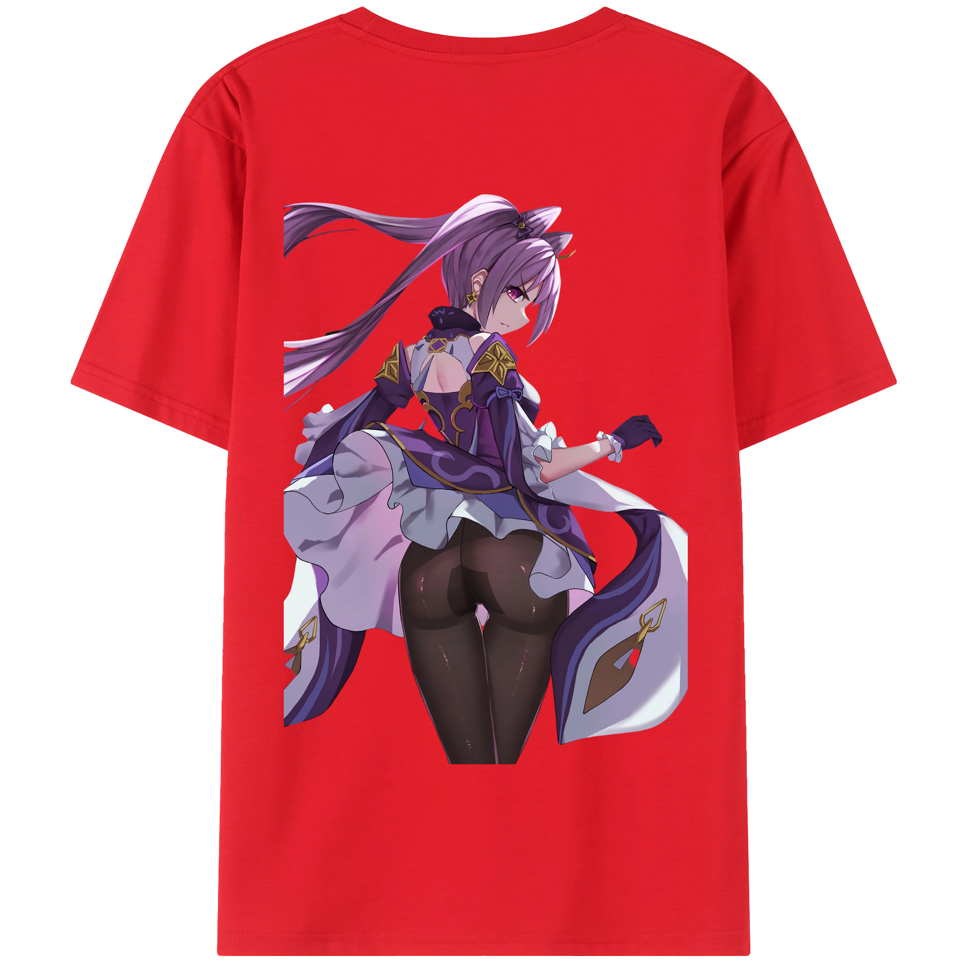 げんし神 刻晴 こくせい genshin Kokusei 綿100％半袖Tシャツ（背面プリント）
