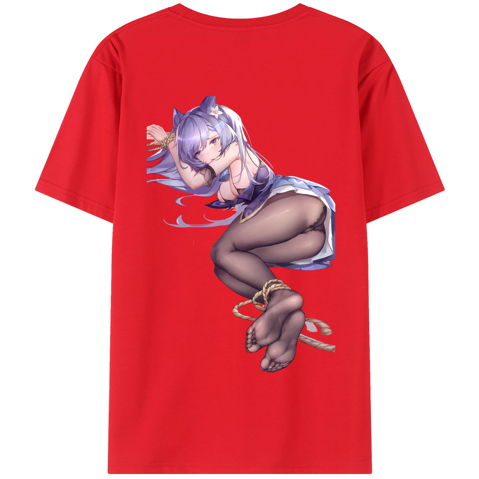 げんし神 刻晴 こくせい genshin Kokusei 綿100％半袖Tシャツ（背面プリント）