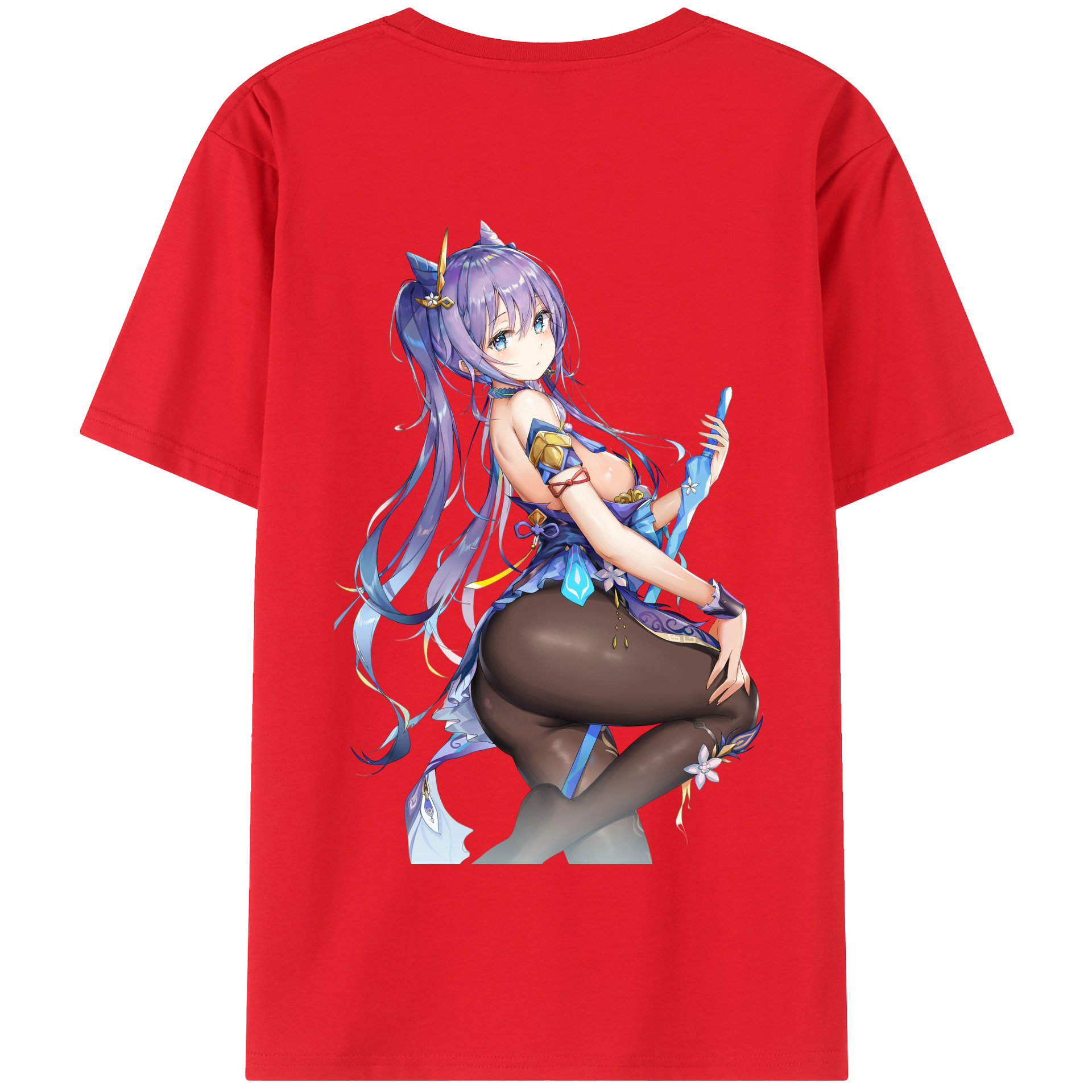 げんし神 刻晴 こくせい genshin Kokusei 綿100％半袖Tシャツ（背面プリント）