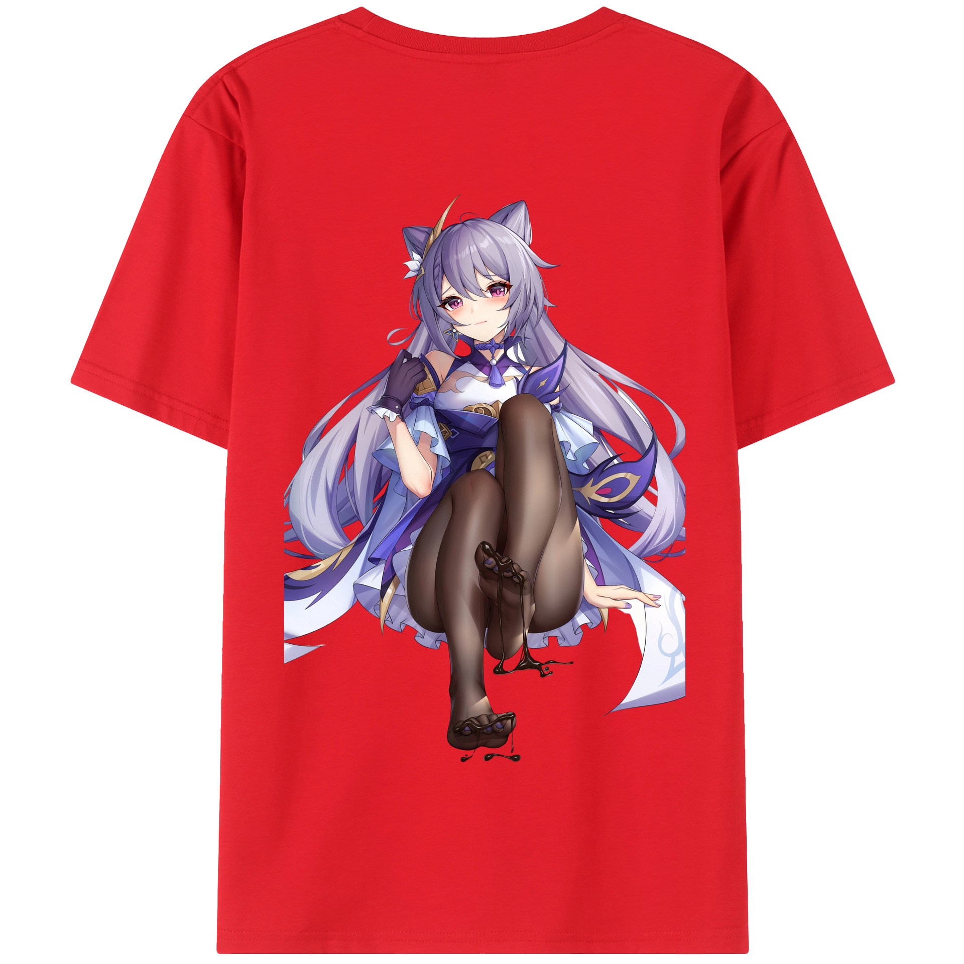 げんし神 刻晴 こくせい genshin Kokusei 綿100％半袖Tシャツ（背面プリント）
