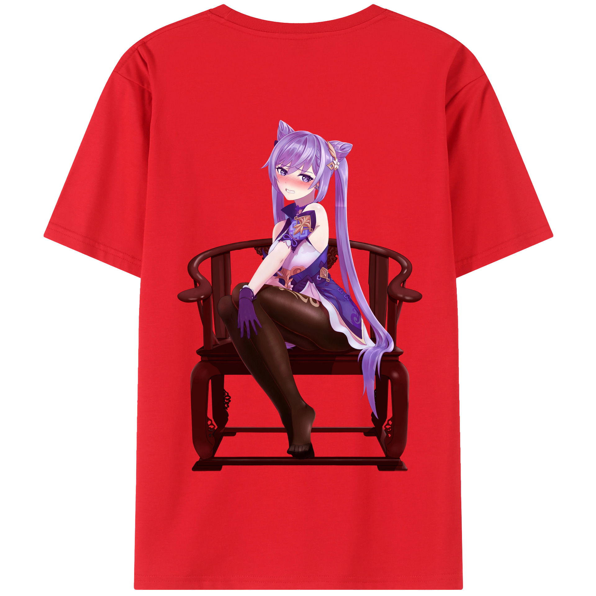 げんし神 刻晴 こくせい genshin Kokusei 綿100％半袖Tシャツ（背面プリント）