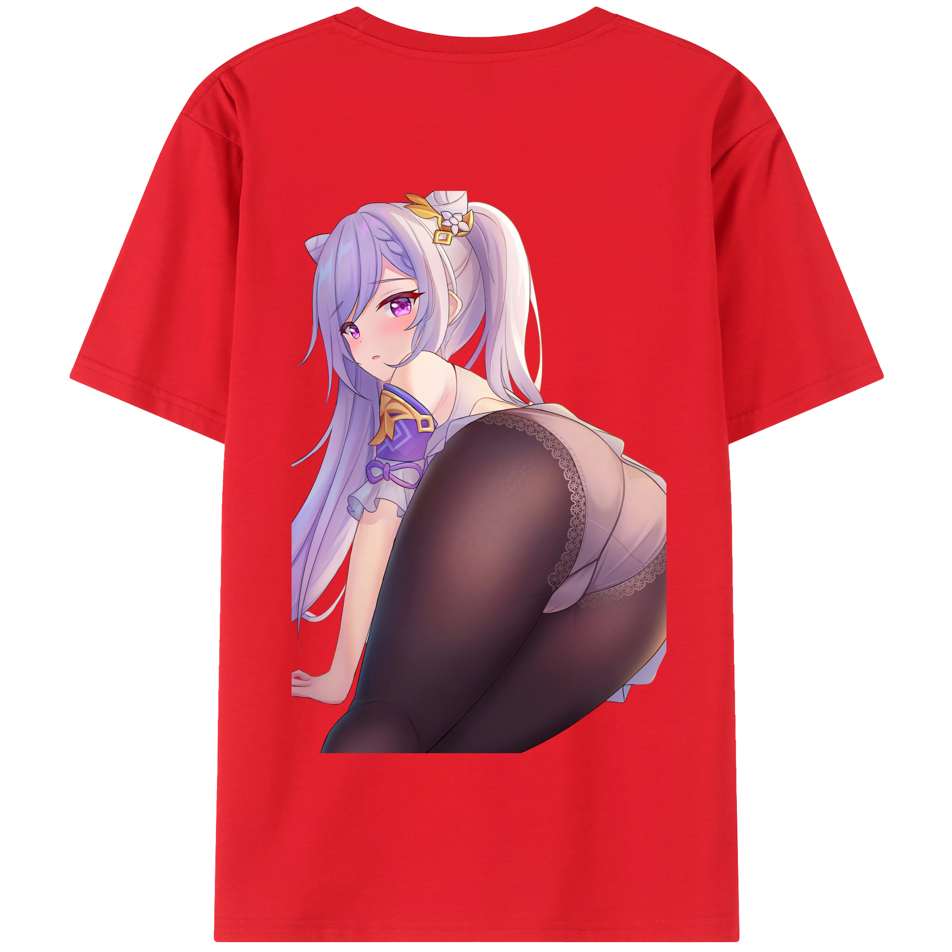 げんし神 刻晴 こくせい genshin Kokusei 綿100％半袖Tシャツ（背面プリント）