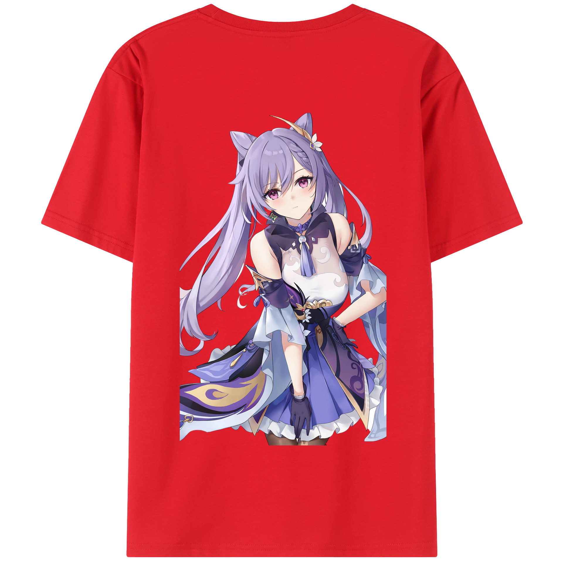 げんし神 刻晴 こくせい genshin Kokusei 綿100％半袖Tシャツ（背面プリント）