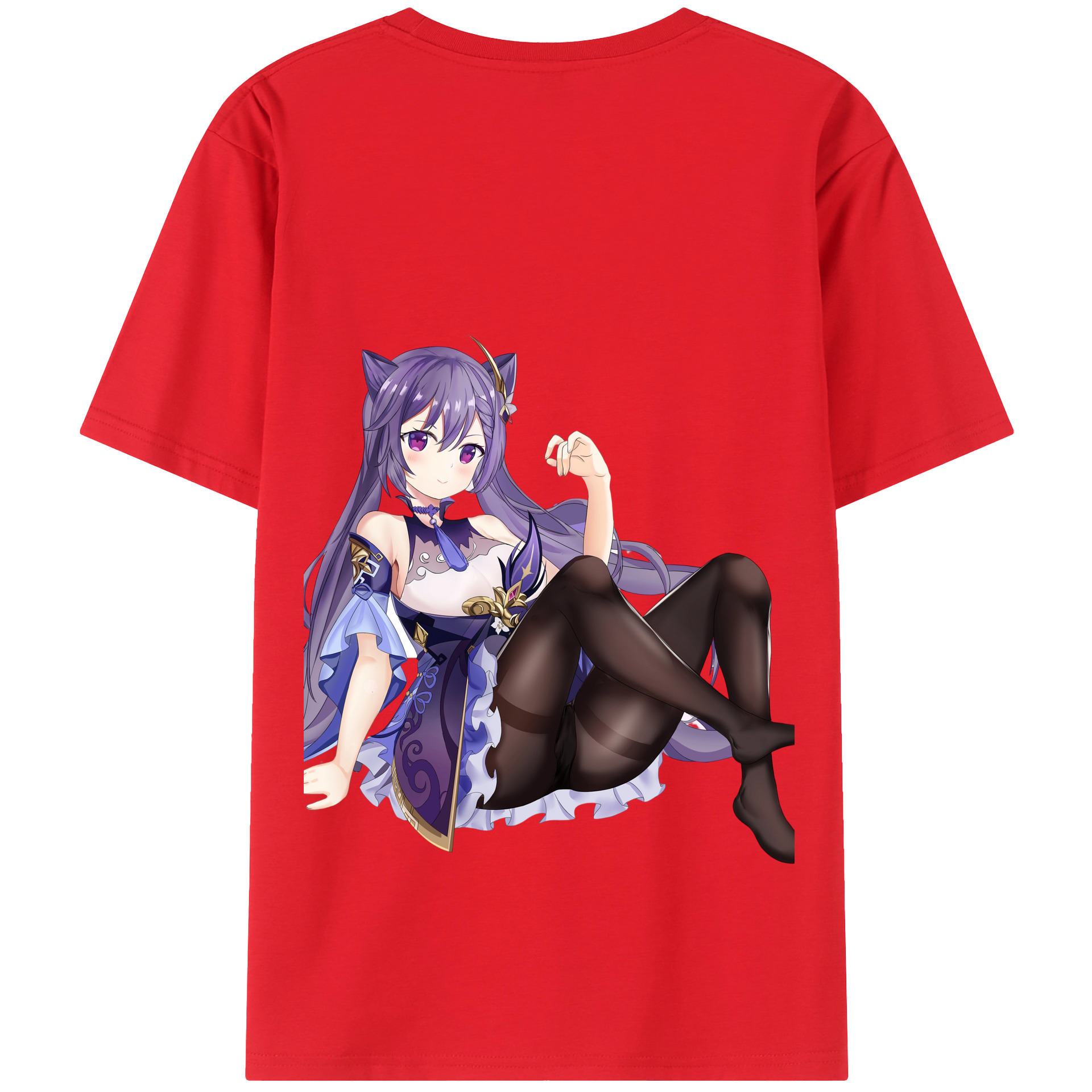 げんし神 刻晴 こくせい genshin Kokusei 綿100％半袖Tシャツ（背面プリント）
