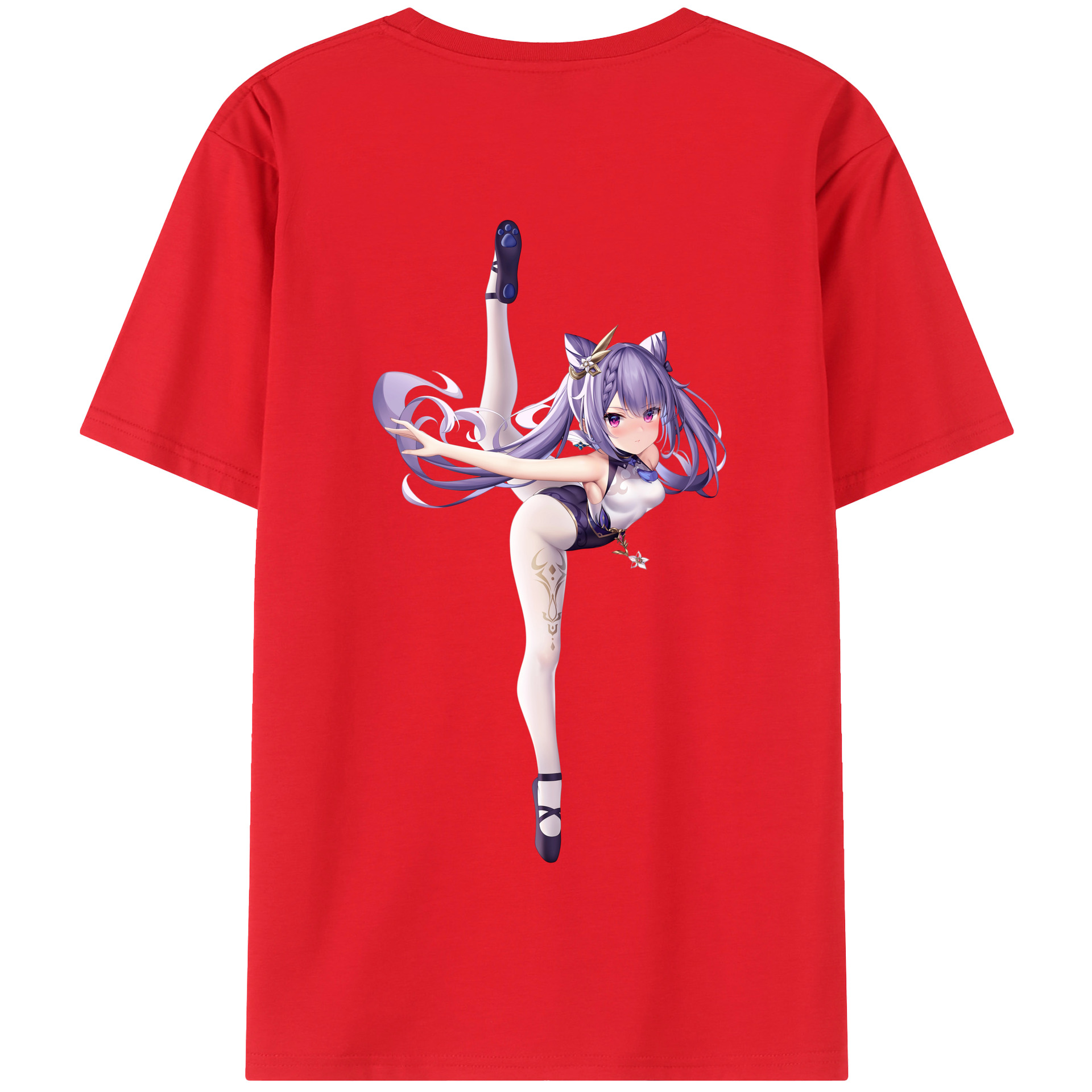 げんし神 刻晴 こくせい genshin Kokusei 綿100％半袖Tシャツ（背面プリント）