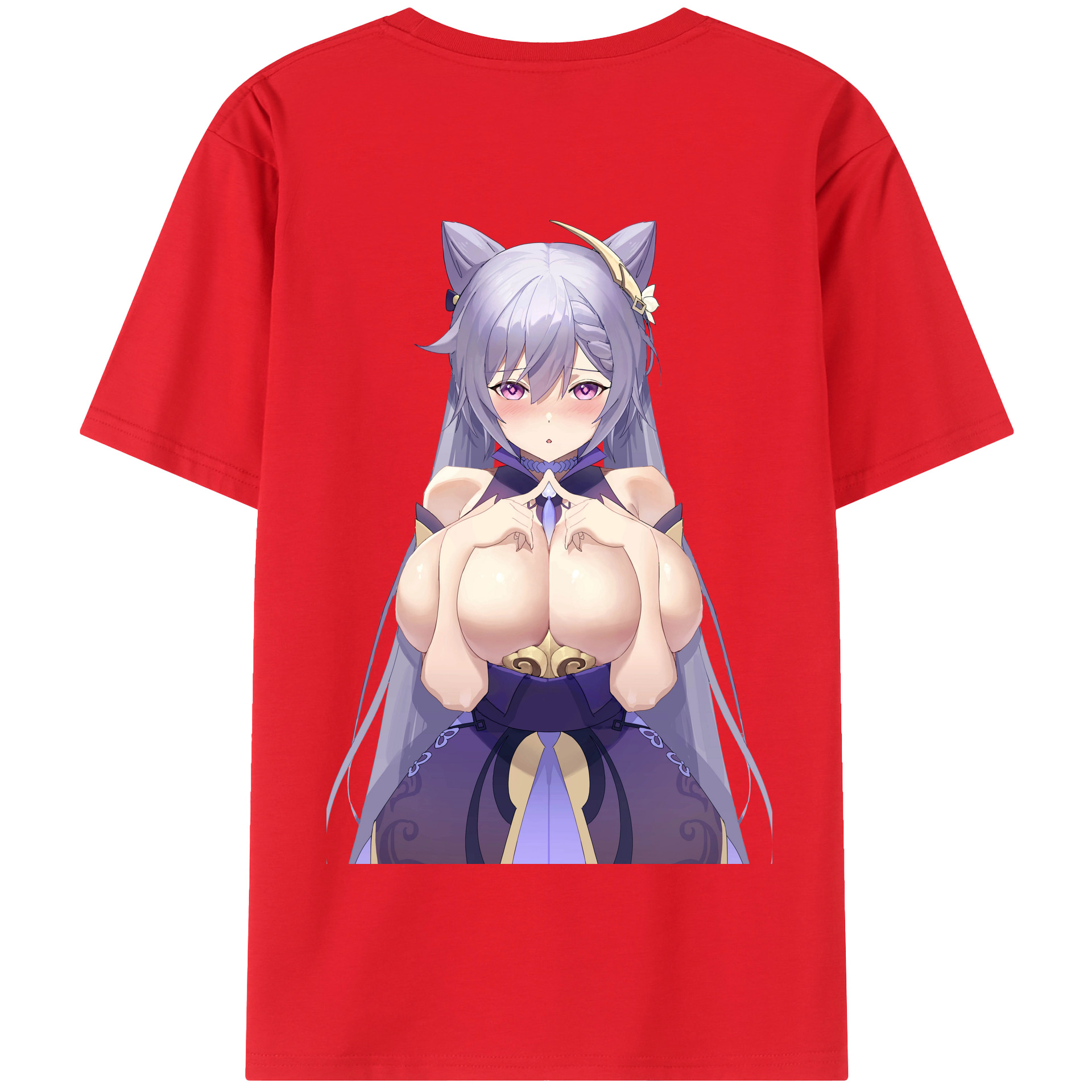 げんし神 刻晴 こくせい genshin Kokusei 綿100％半袖Tシャツ（背面プリント）