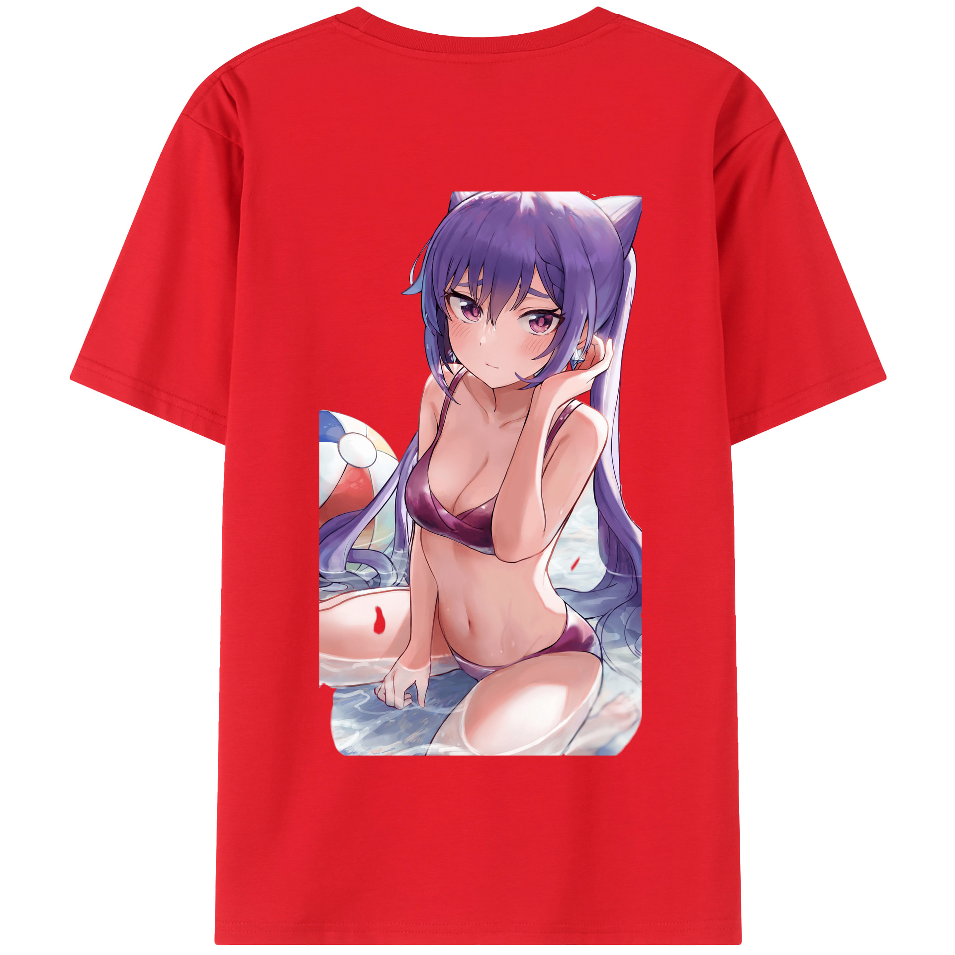 げんし神 刻晴 こくせい genshin Kokusei 綿100％半袖Tシャツ（背面プリント）