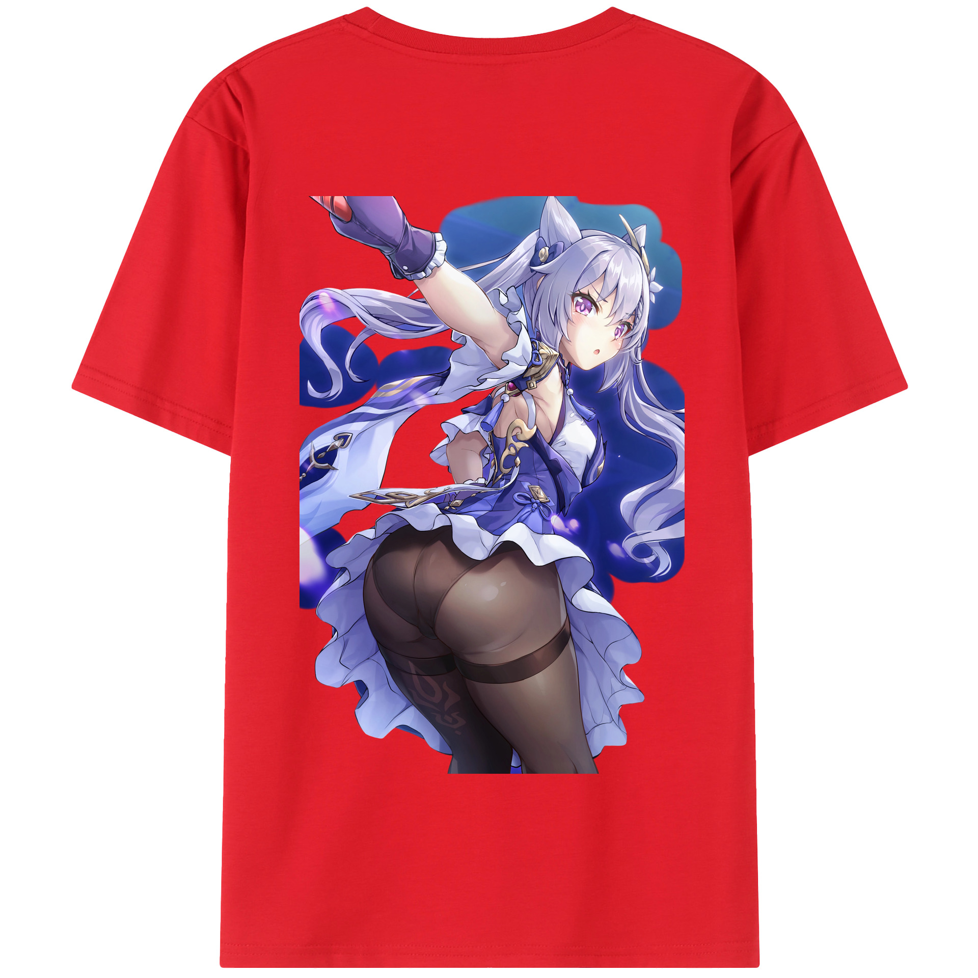 げんし神 刻晴 こくせい genshin Kokusei 綿100％半袖Tシャツ（背面プリント）