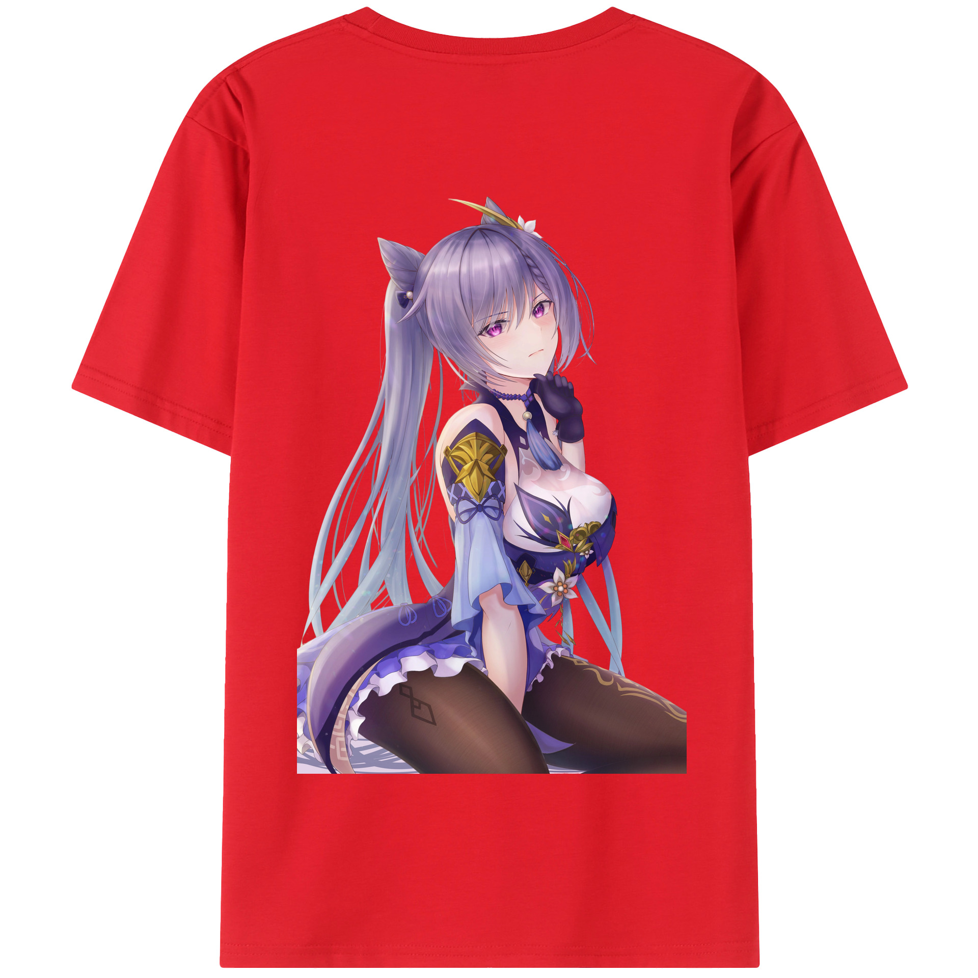 げんし神 刻晴 こくせい genshin Kokusei 綿100％半袖Tシャツ（背面プリント）