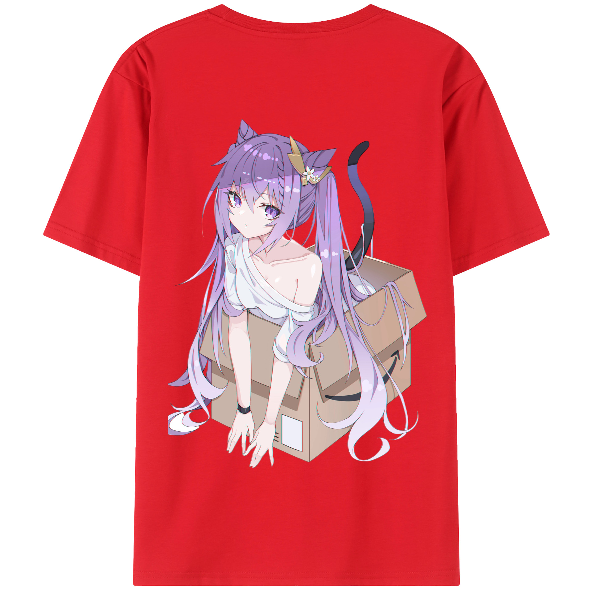 げんし神 刻晴 こくせい genshin Kokusei 綿100％半袖Tシャツ（背面プリント）