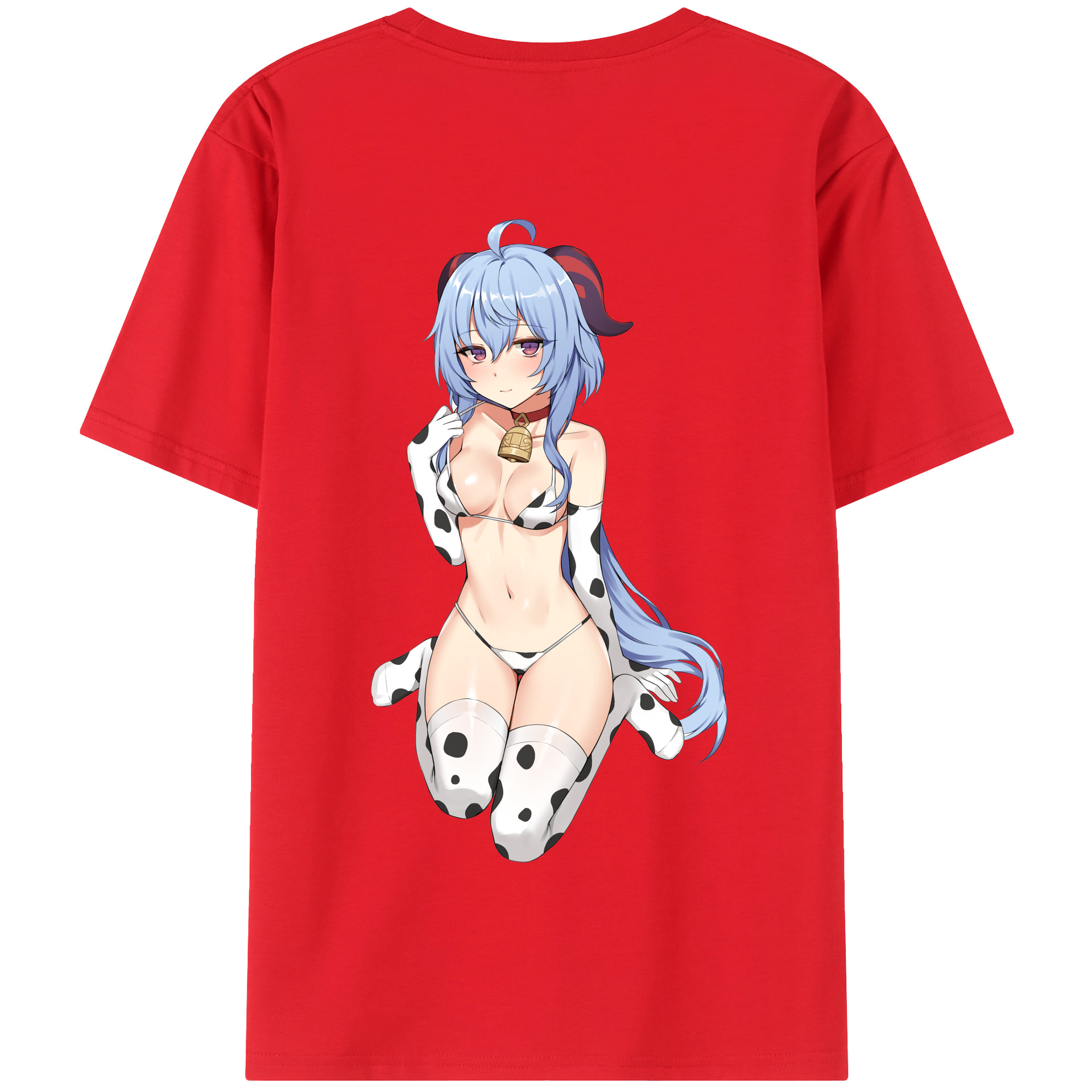 げんし神 甘雨 かんう genshin Ganyu 綿100％半袖Tシャツ（背面プリント）