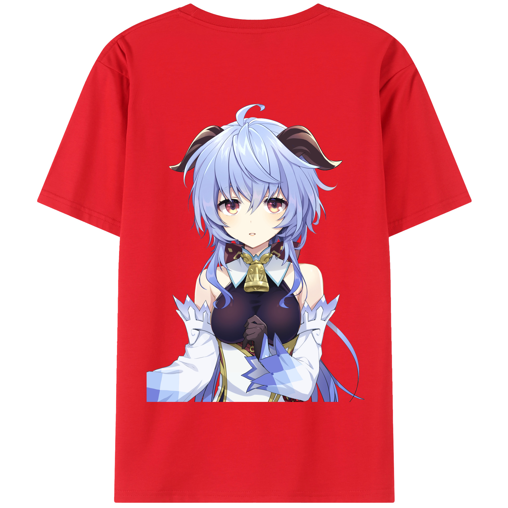 げんし神 甘雨 かんう genshin Ganyu 綿100％半袖Tシャツ（背面プリント）