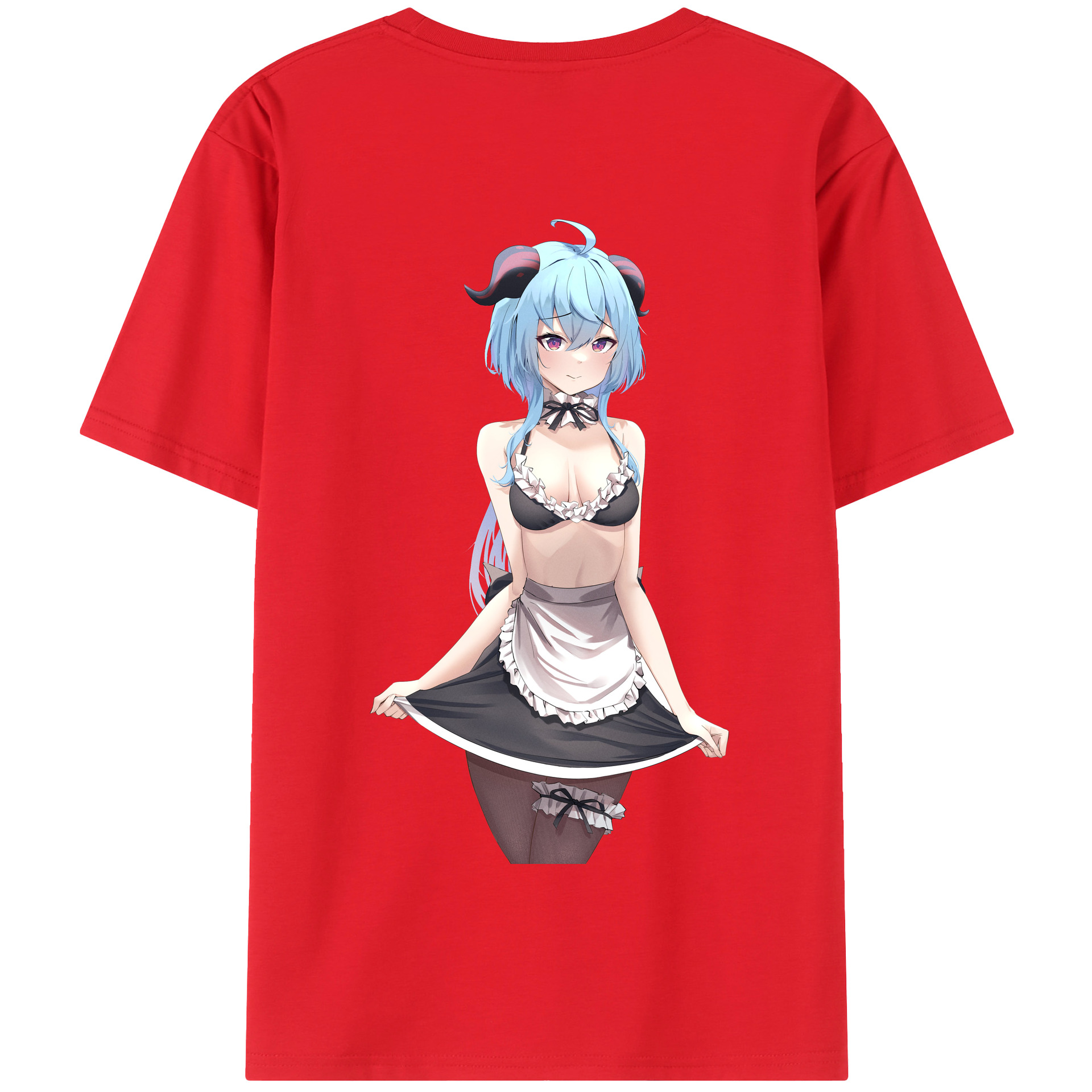 げんし神 甘雨 かんう genshin Ganyu 綿100％半袖Tシャツ（背面プリント）