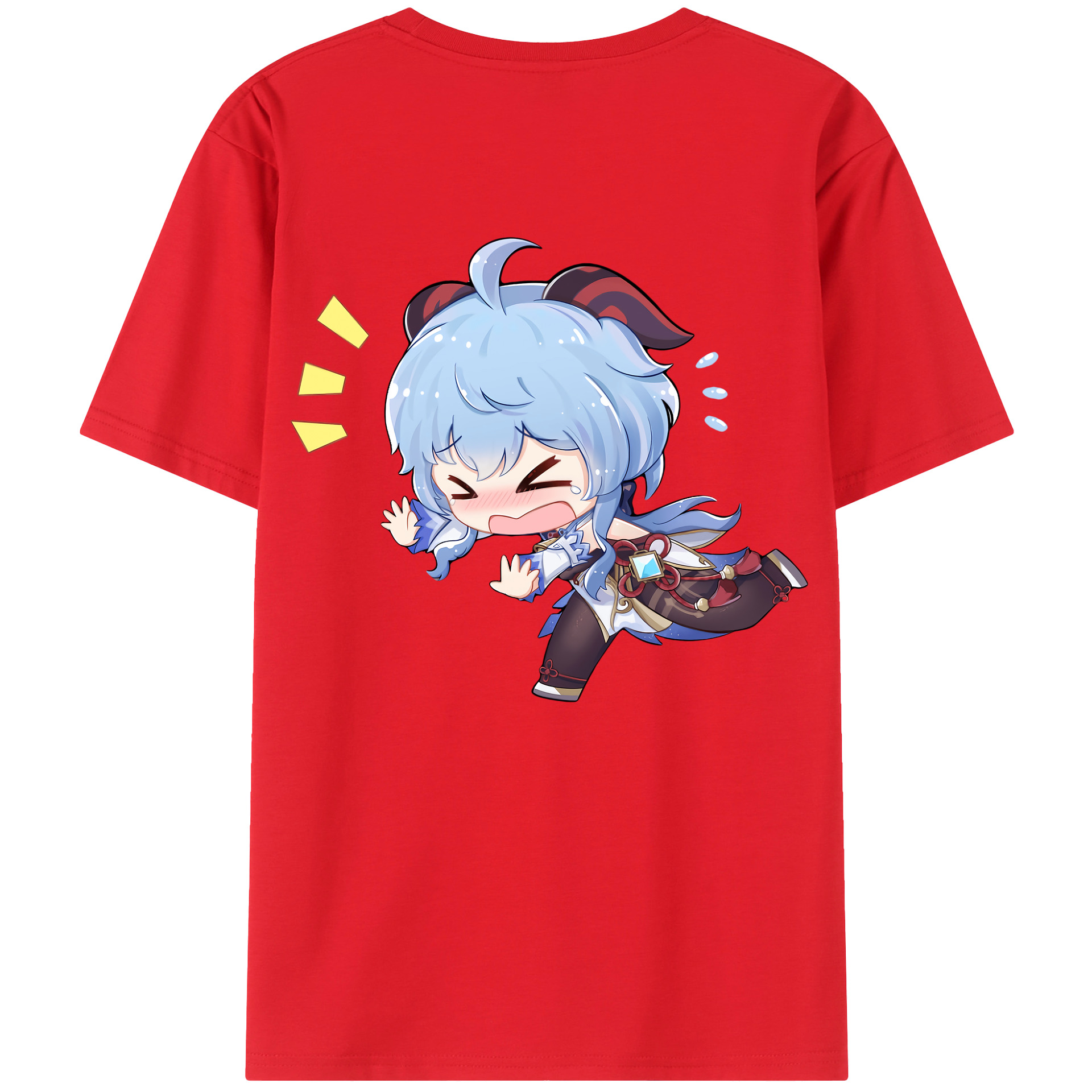 げんし神 甘雨 かんう genshin Ganyu 綿100％半袖Tシャツ（背面プリント）