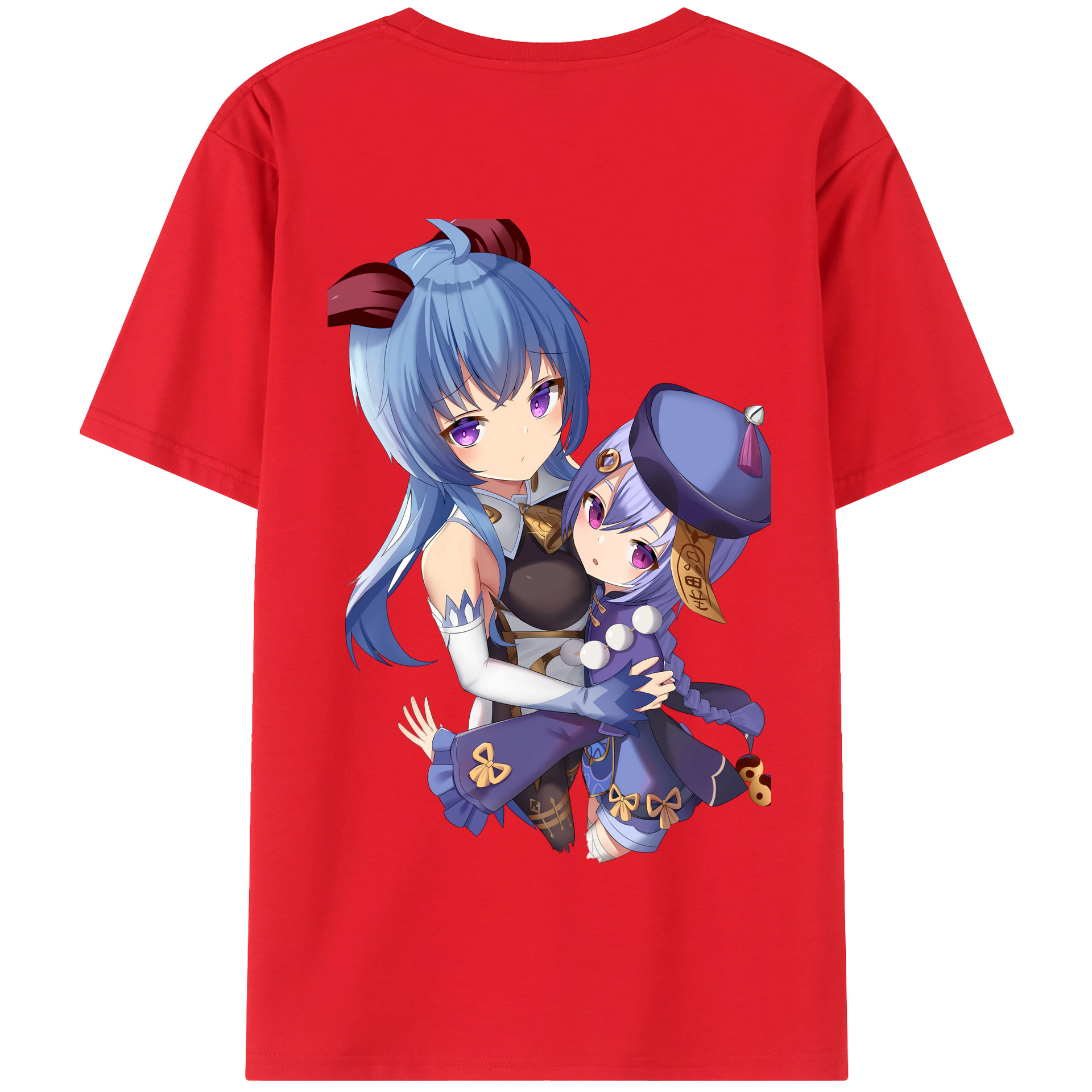 げんし神 甘雨 かんう genshin Ganyu 綿100％半袖Tシャツ（背面プリント）