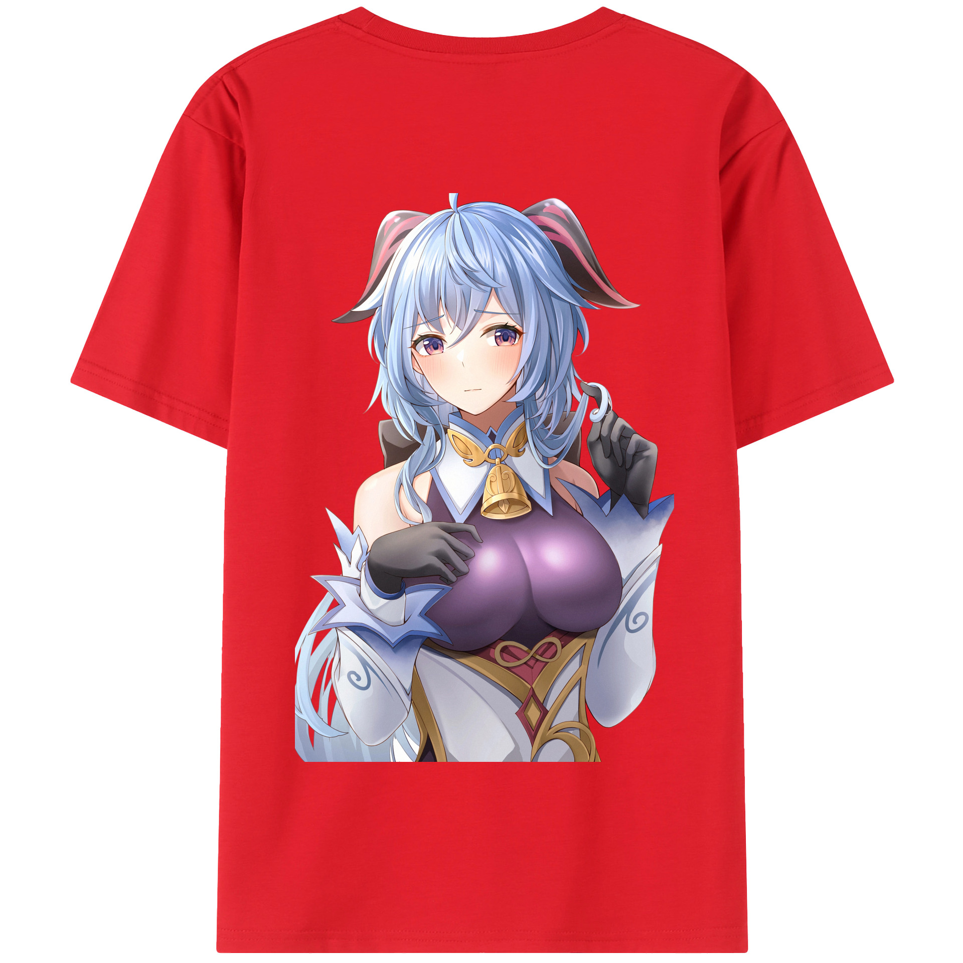 げんし神 甘雨 かんう genshin Ganyu 綿100％半袖Tシャツ（背面プリント）