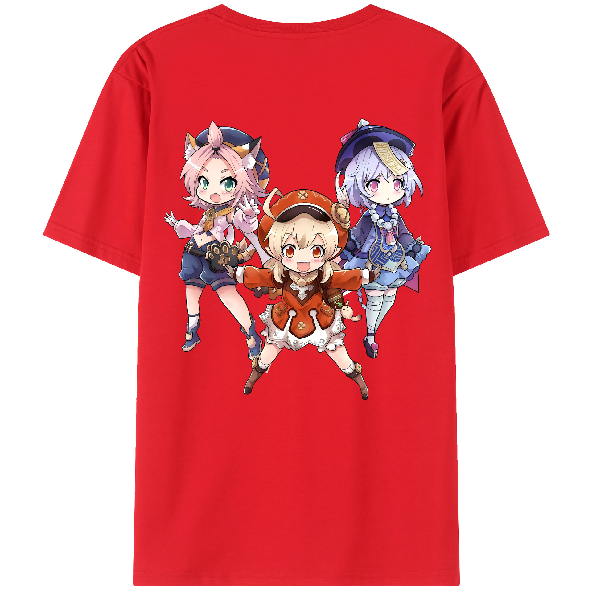 げんし神 七七 なな  genshin Nana 綿100％半袖Tシャツ（背面プリント）