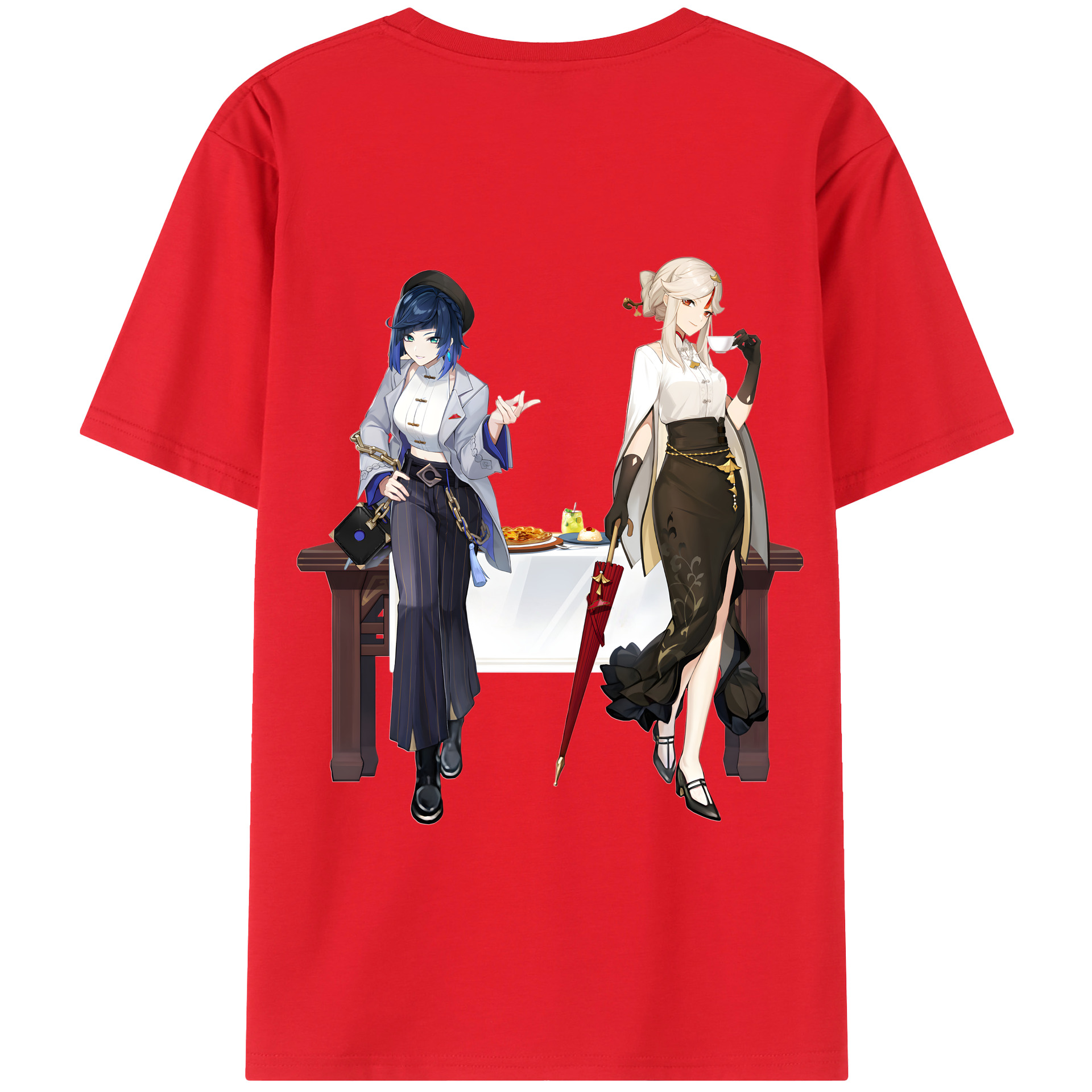 げんし神 夜兰 やらん genshin Yaran 綿100％半袖Tシャツ（背面プリント）