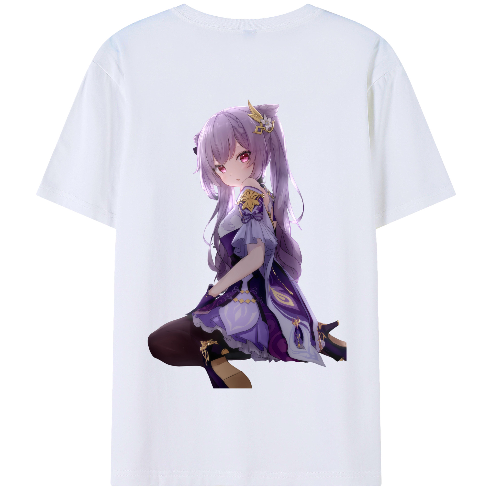 げんし神 刻晴 こくせい genshin Kokusei 綿100％半袖Tシャツ（背面プリント）