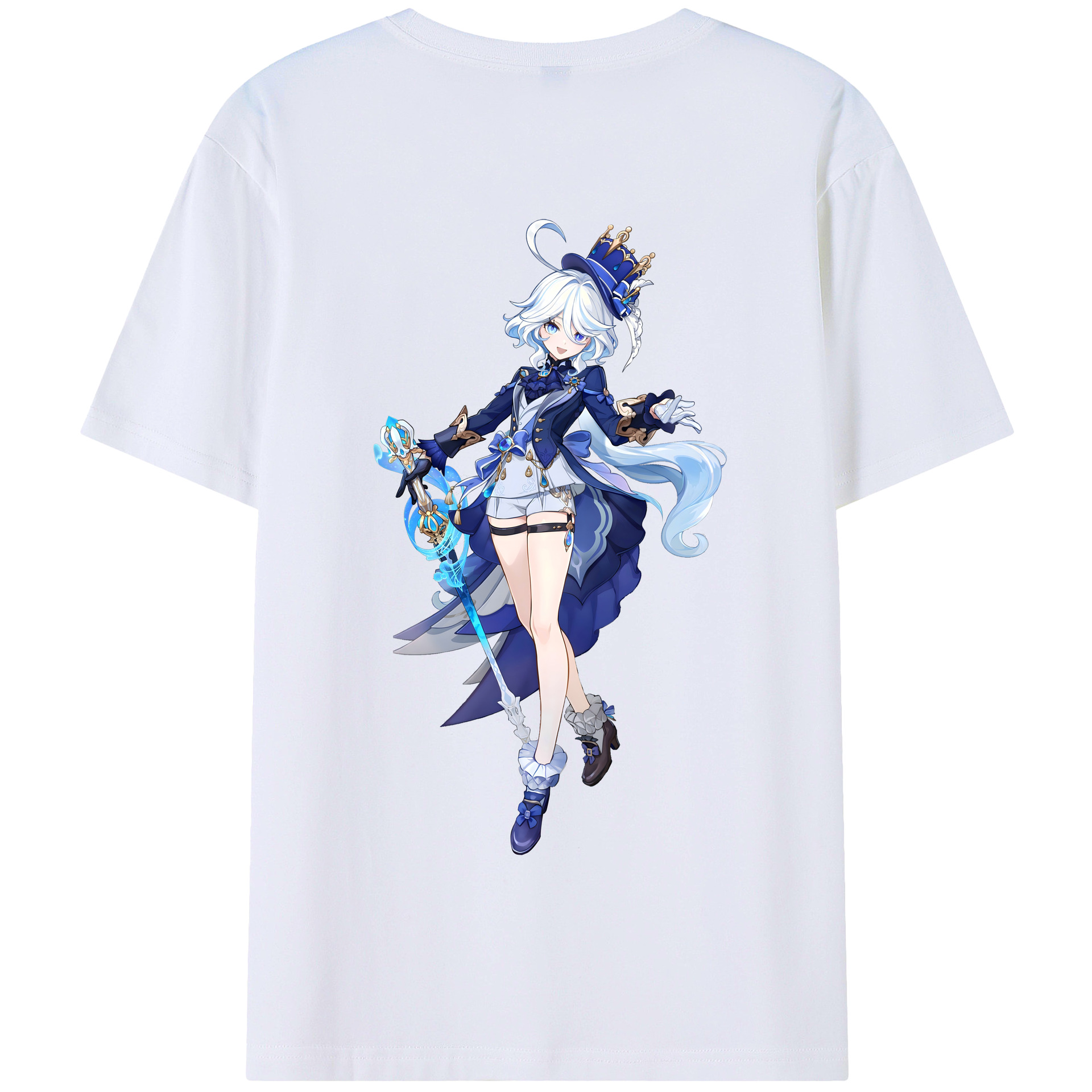 げんし神 フリーナ genshin Furina 綿100％半袖Tシャツ（背面プリント）