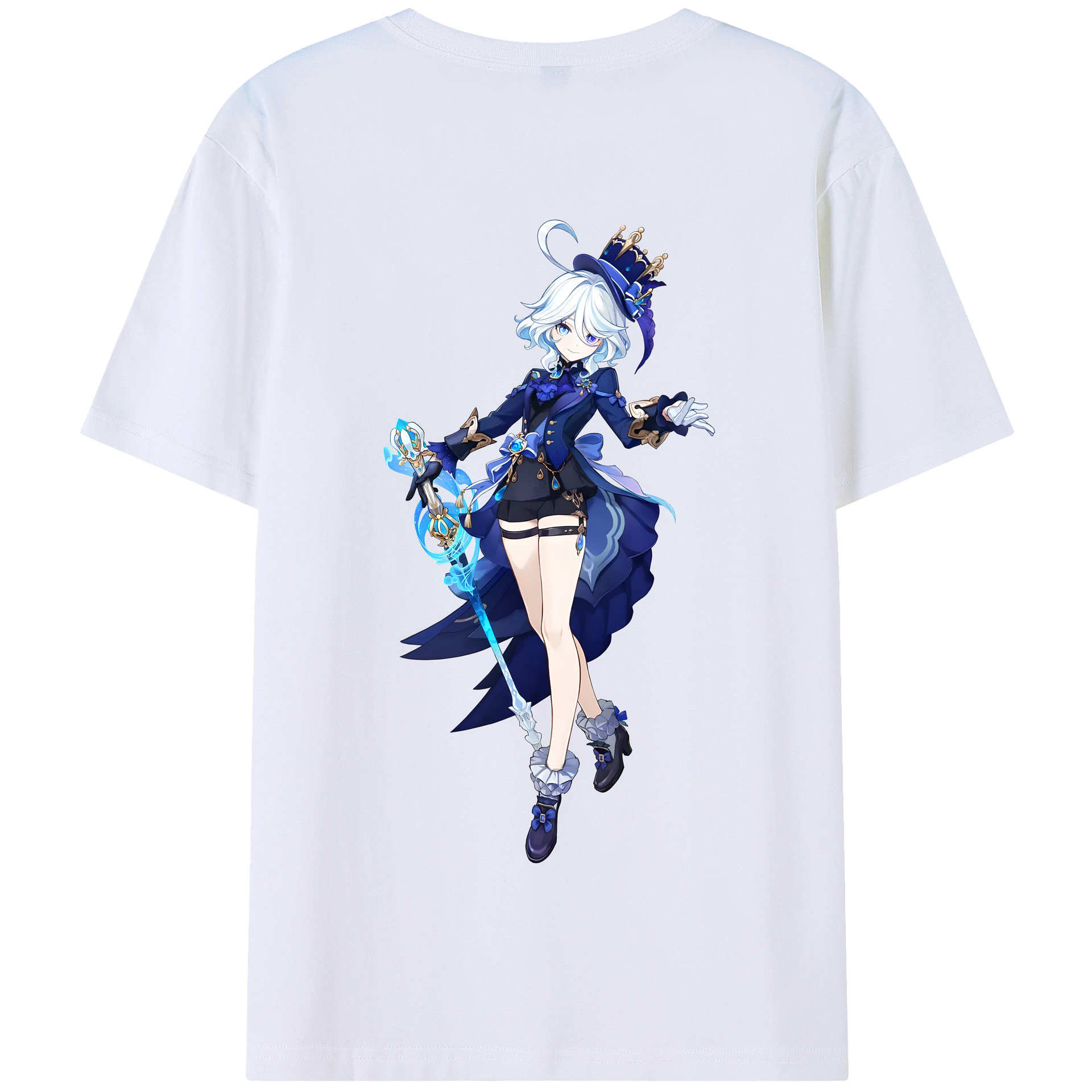 げんし神 フリーナ genshin Furina 綿100％半袖Tシャツ（背面プリント）