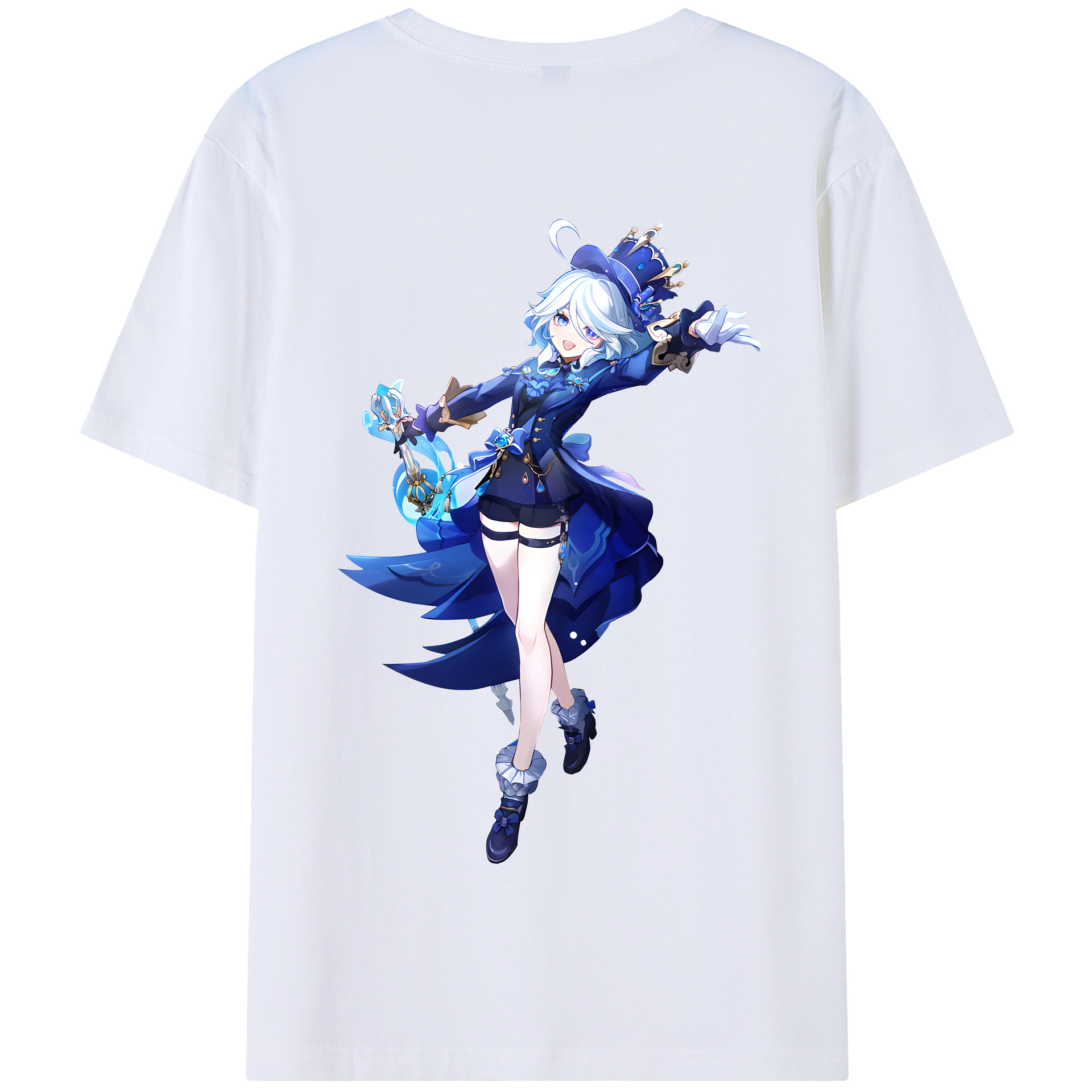 げんし神 フリーナ genshin Furina 綿100％半袖Tシャツ（背面プリント）
