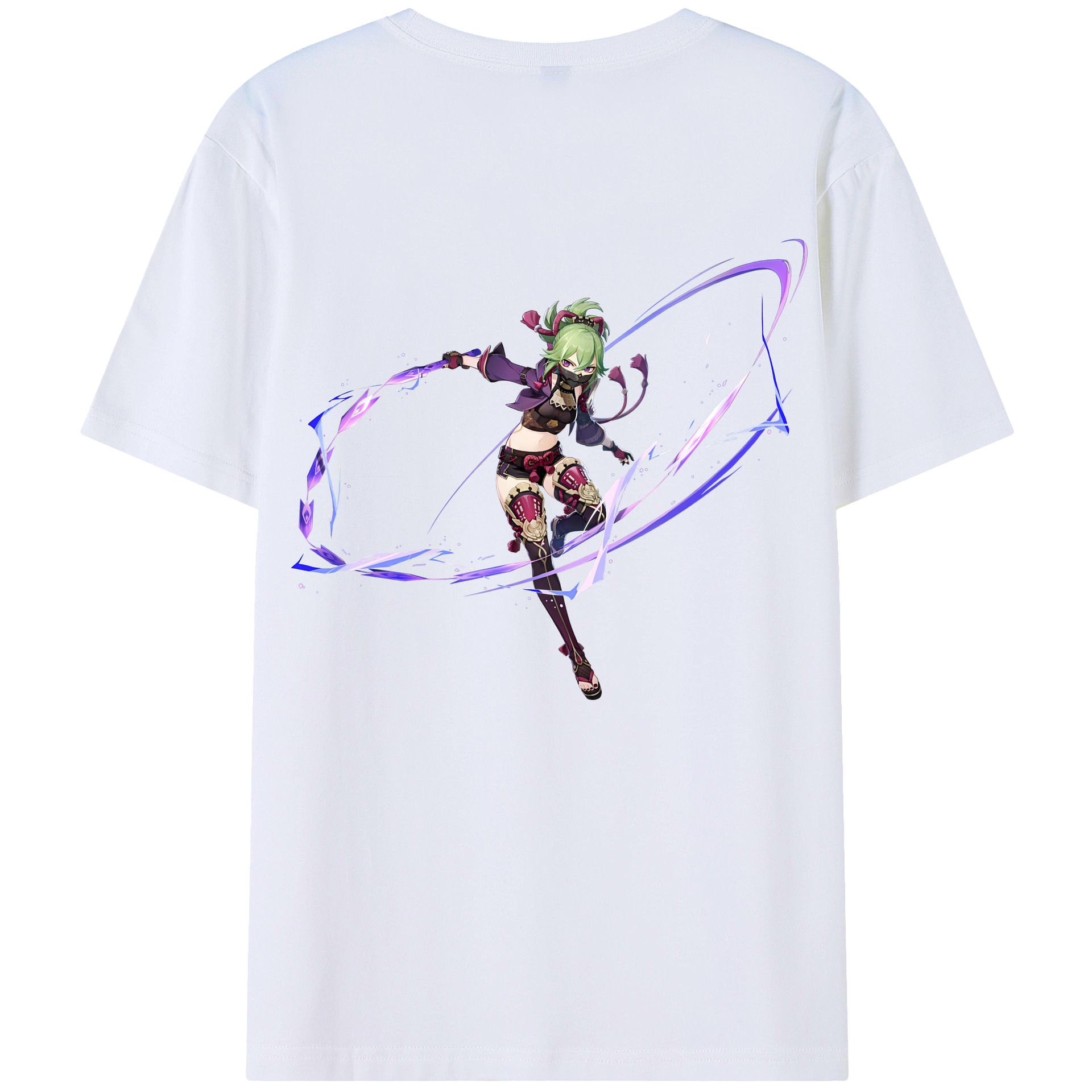 げんし神  久岐忍 くき しのぶ genshin Kuki Shinobu 綿100％半袖Tシャツ（背面プリント）