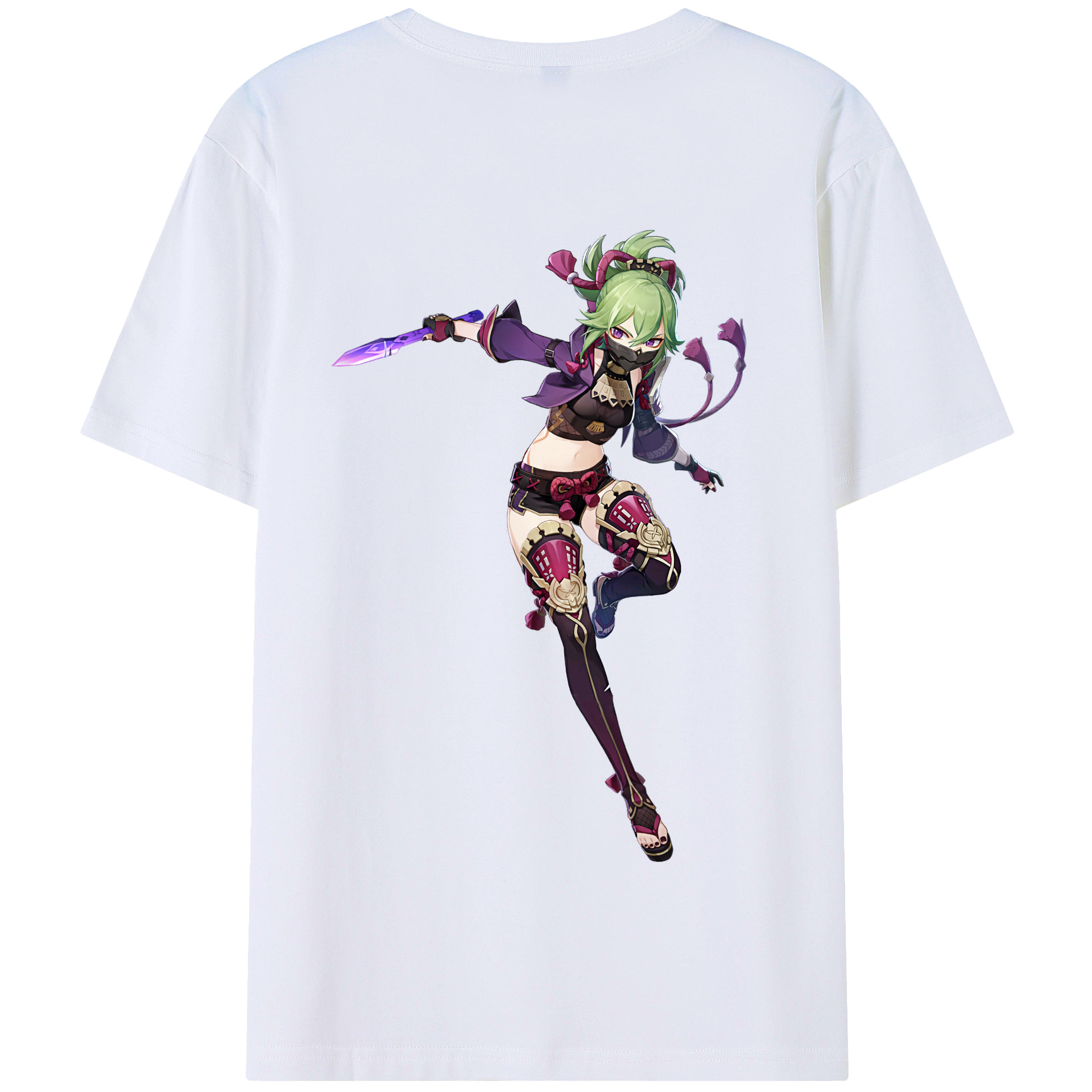 げんし神  久岐忍 くき しのぶ genshin Kuki Shinobu 綿100％半袖Tシャツ（背面プリント）