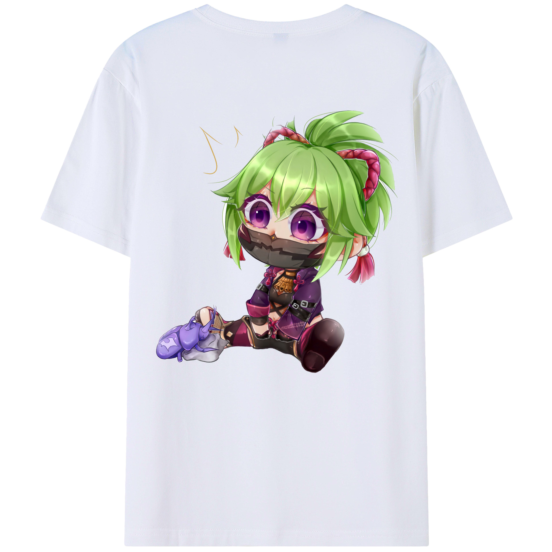 げんし神  久岐忍 くき しのぶ genshin Kuki Shinobu 綿100％半袖Tシャツ（背面プリント）