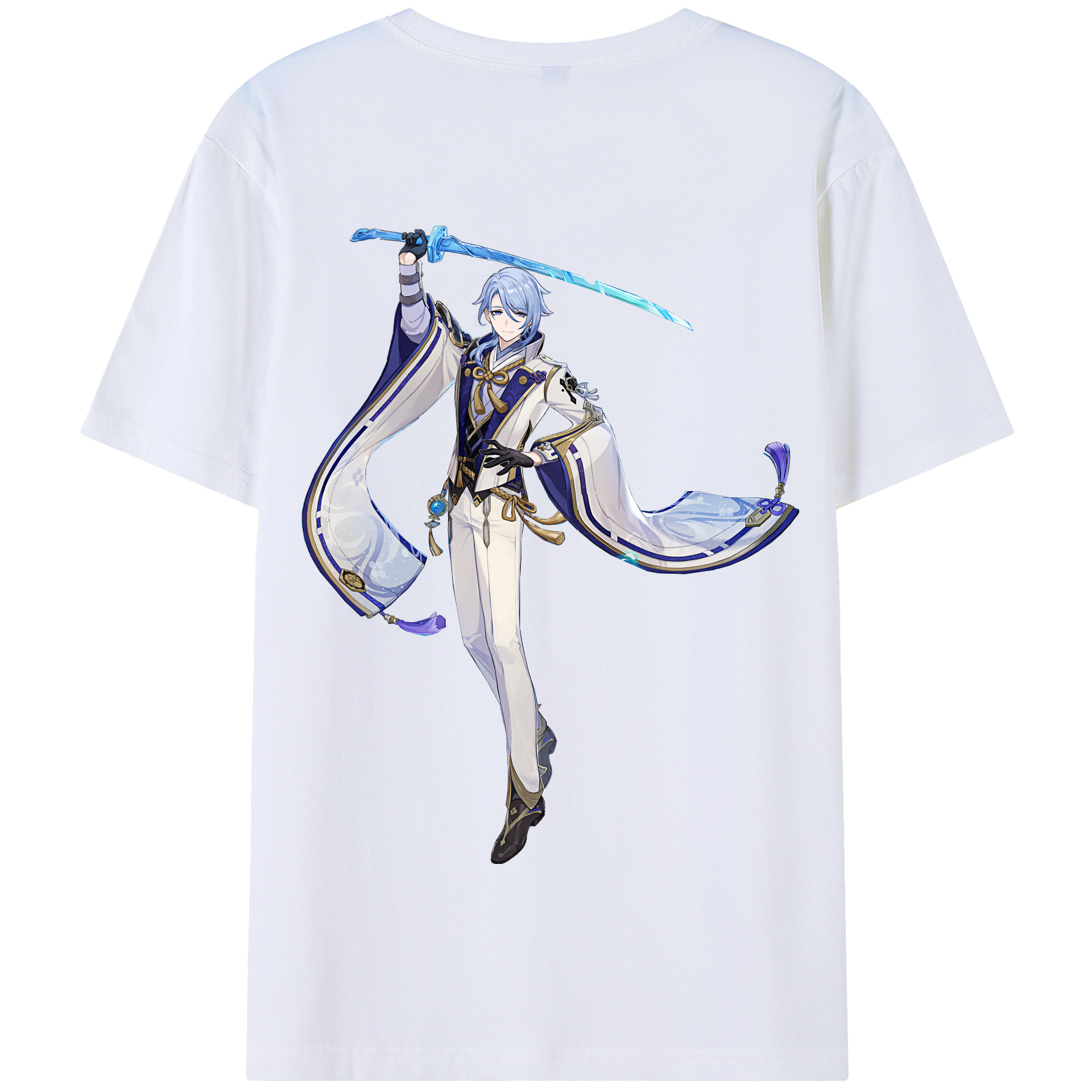 げんし神 神里綾人 かみさとあやと genshin Kamisato Ayato 綿100％半袖Tシャツ（背面プリント）