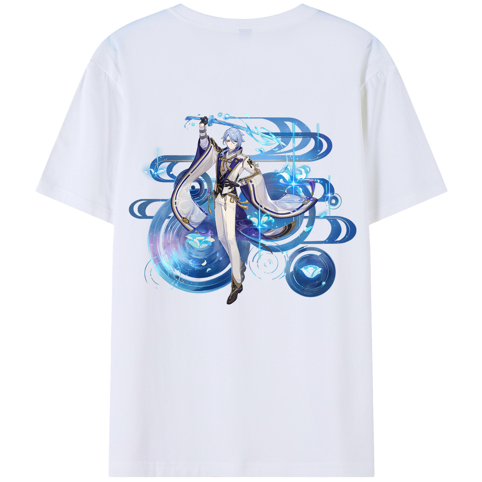 げんし神 神里綾人 かみさとあやと genshin Kamisato Ayato 綿100％半袖Tシャツ（背面プリント）