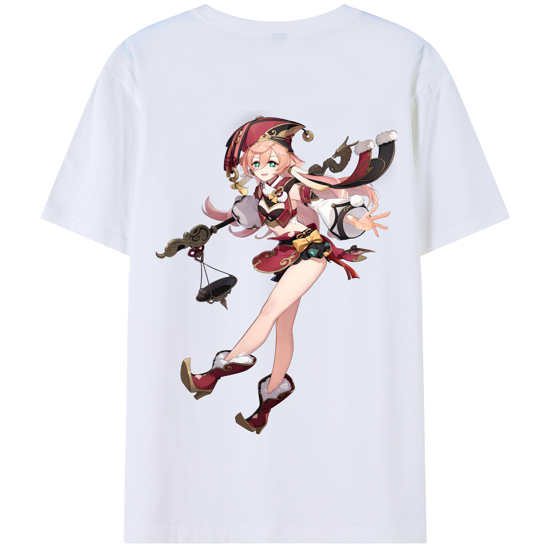 げんし神 ヤンフェイ genshin Yanfei 綿100％半袖Tシャツ（背面プリント）