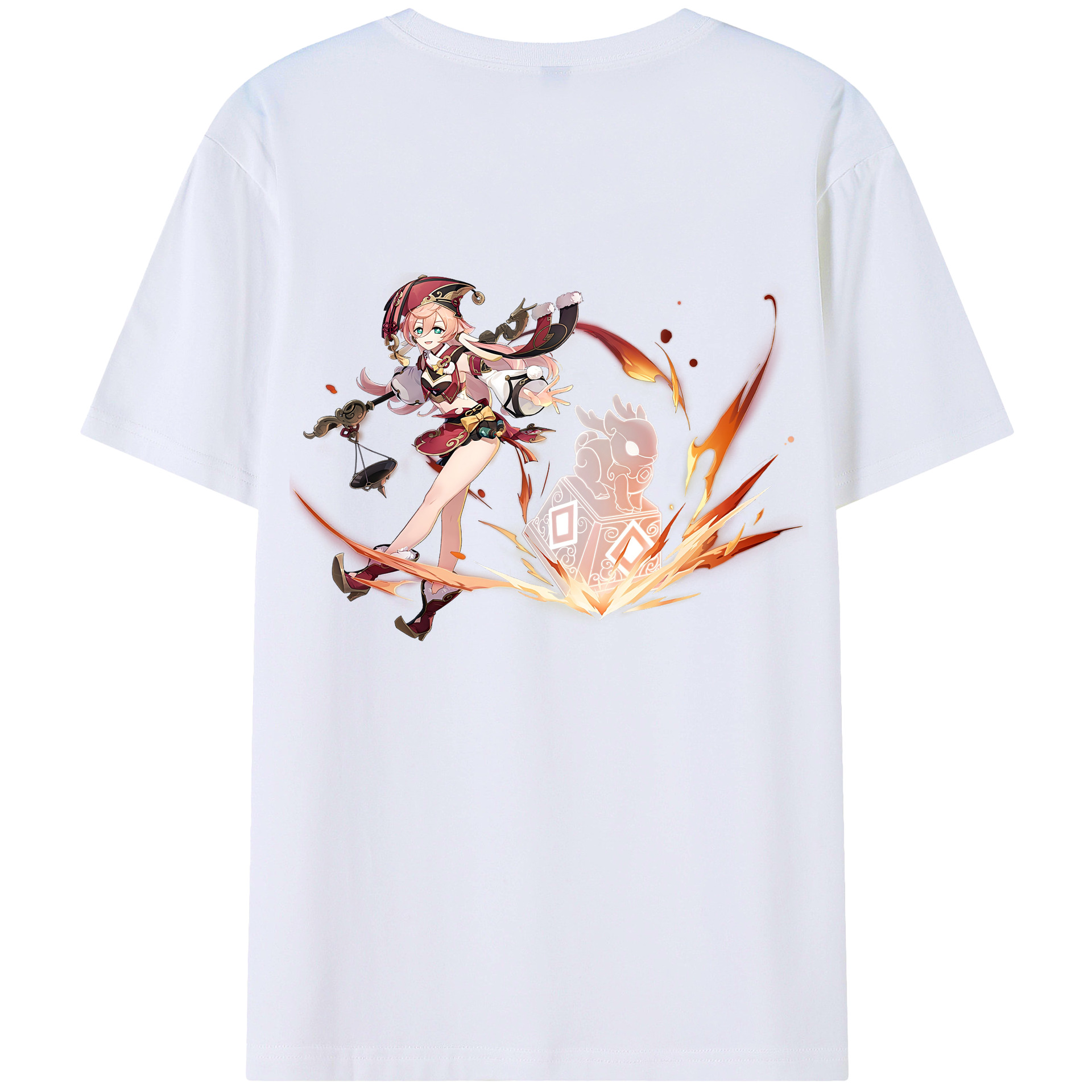 げんし神 ヤンフェイ genshin Yanfei 綿100％半袖Tシャツ（背面プリント）