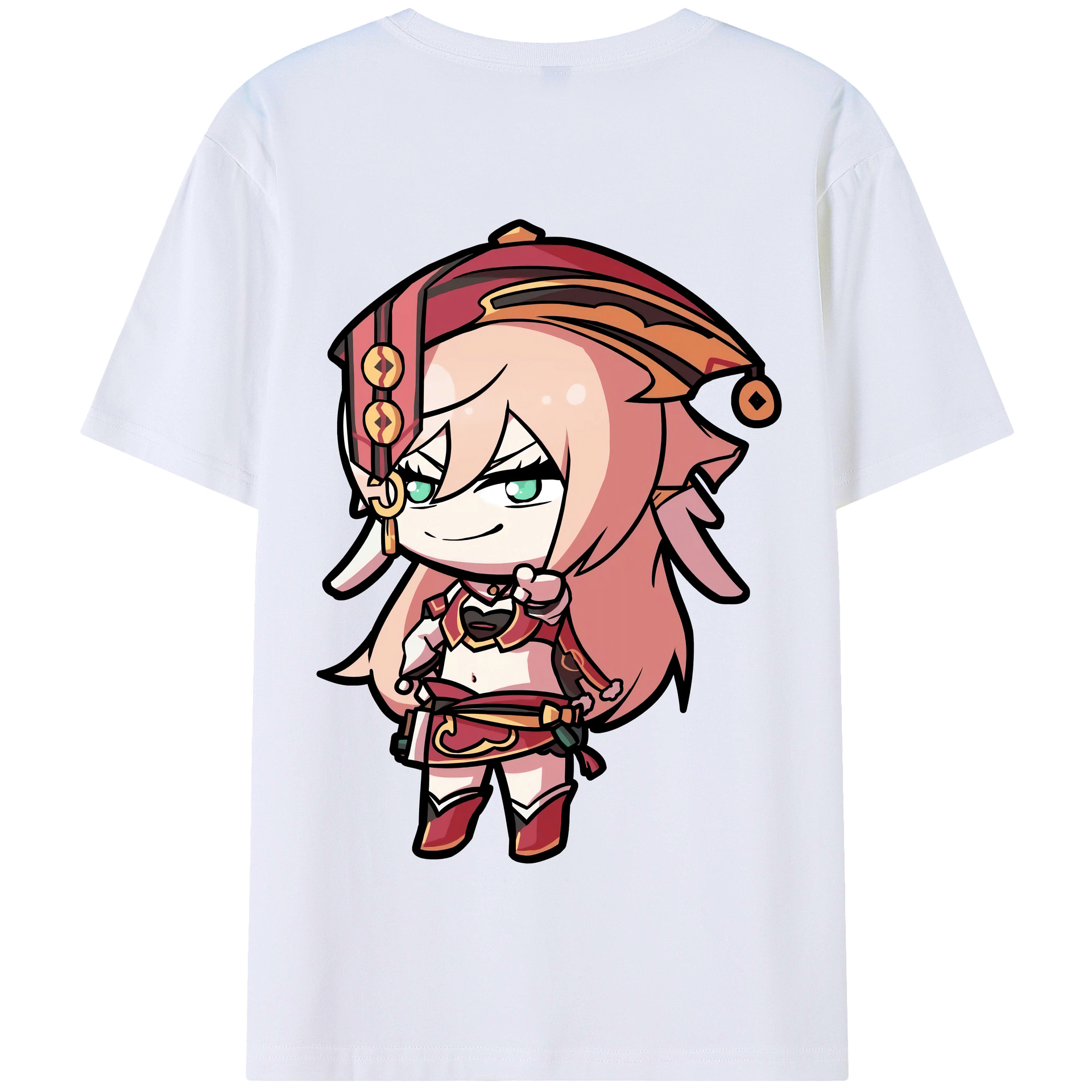 げんし神 ヤンフェイ genshin Yanfei 綿100％半袖Tシャツ（背面プリント）