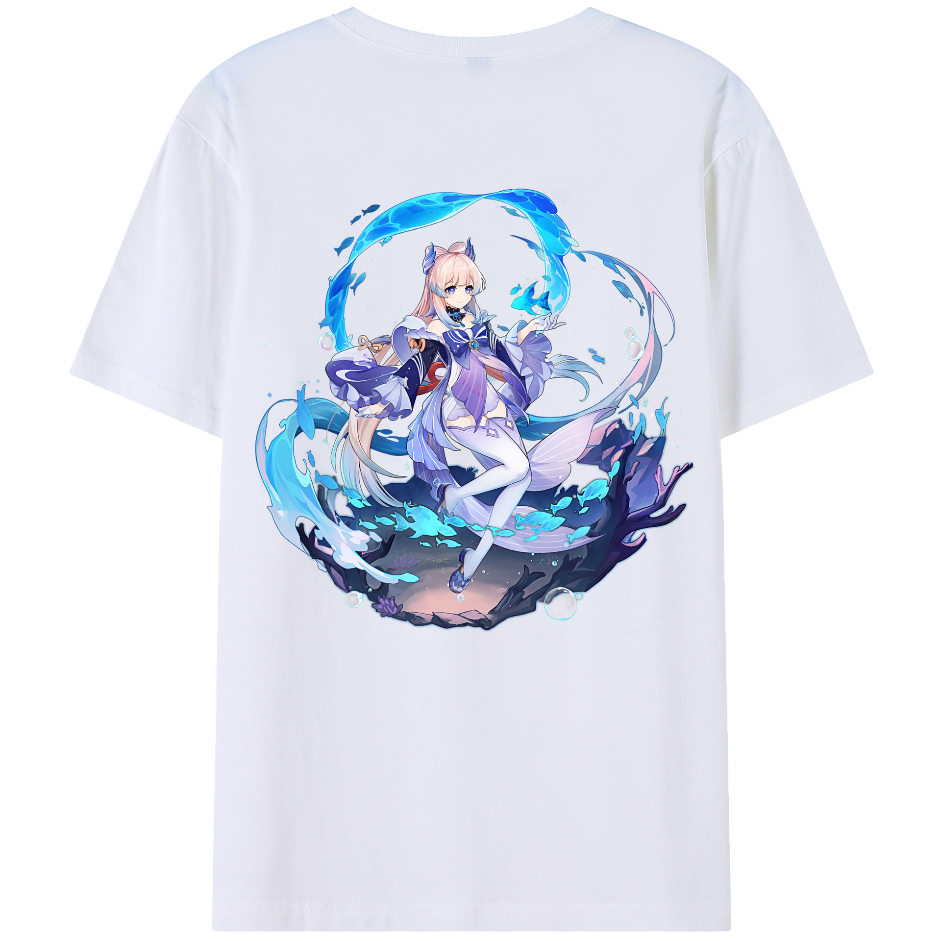 げんし神 珊瑚宮心海 サンゴノミヤ・ココミ genshin Sangonomiya Kokomi 綿100％半袖Tシャツ（背面プリント）